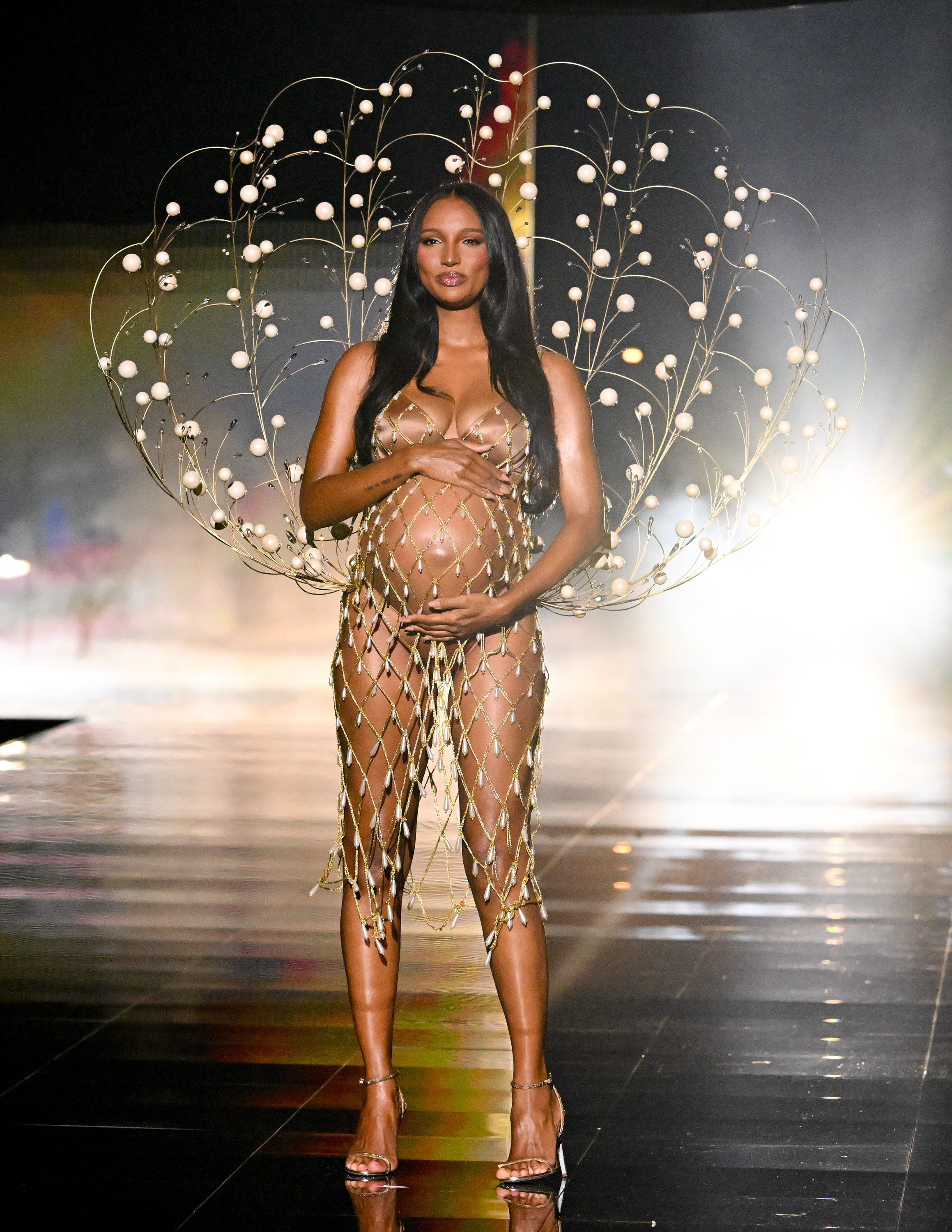 Jasmine Tookes at the 2025 Victoria's Secret Fashion Show held at Steiner Studios in New York on October 15 | Source: Getty Images