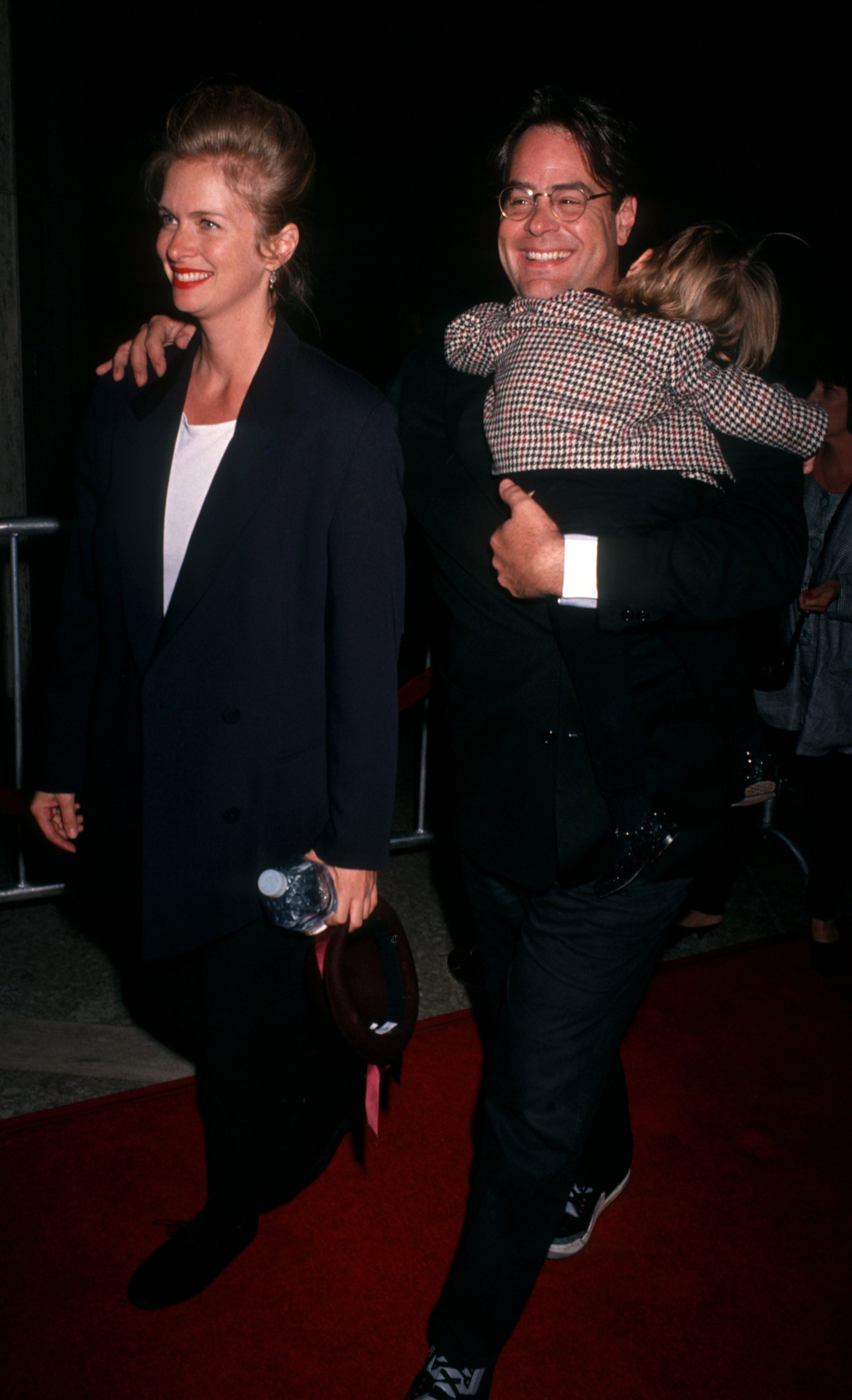 Actor Dan Aykroyd, actress Donna Dixon and daughter Danielle Aykroyd attend the premiere of 'My Girl' on November 3, 1991 at the Cineplex Odeon Cinema in Century City, California. | Source: Getty Images