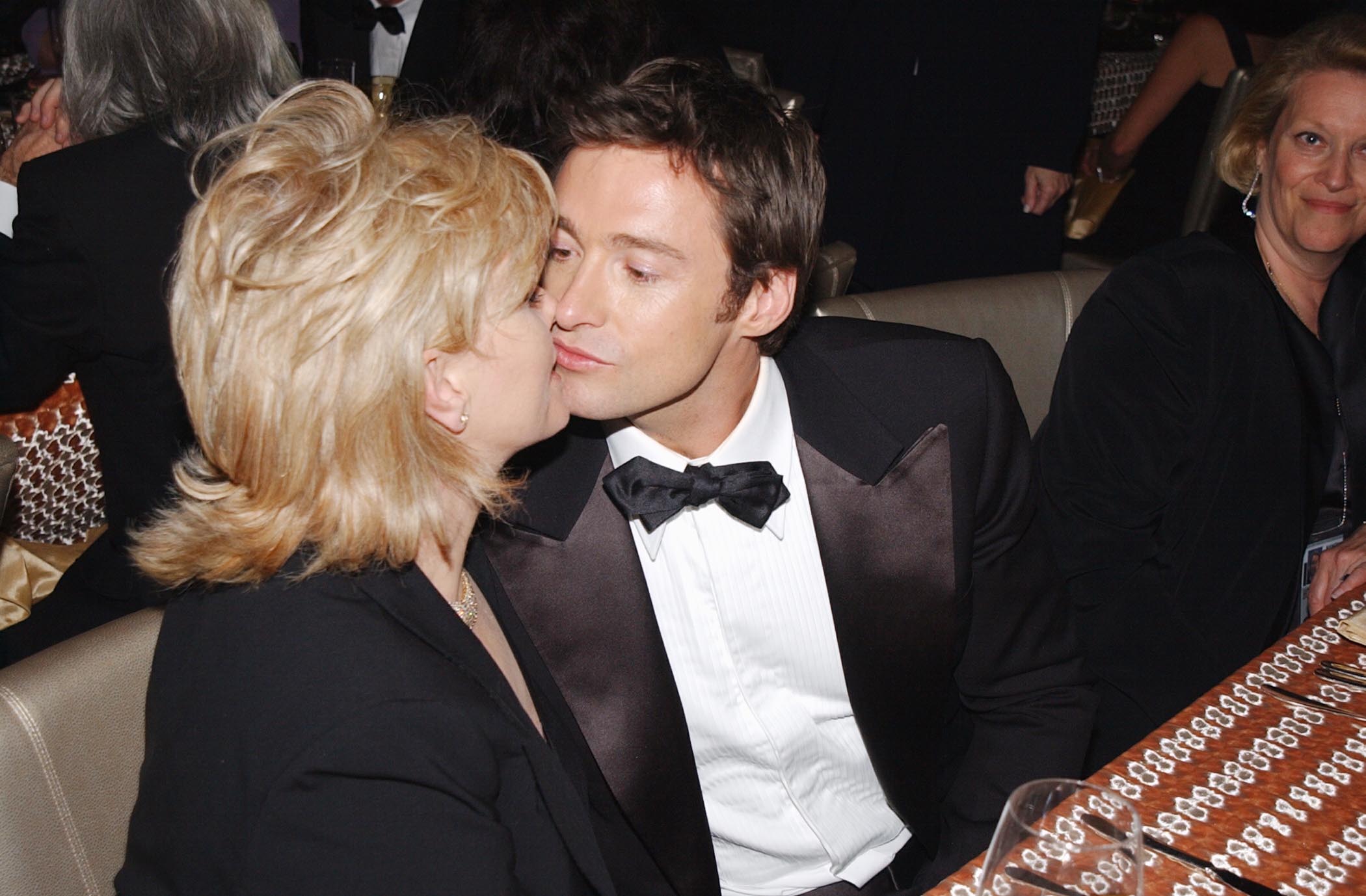 Deborra-Lee Furness and Hugh Jackman at the 74th Annual Academy Awards - Governors Ball in Hollywood, California, on March 24, 2002 | Source: Getty Images