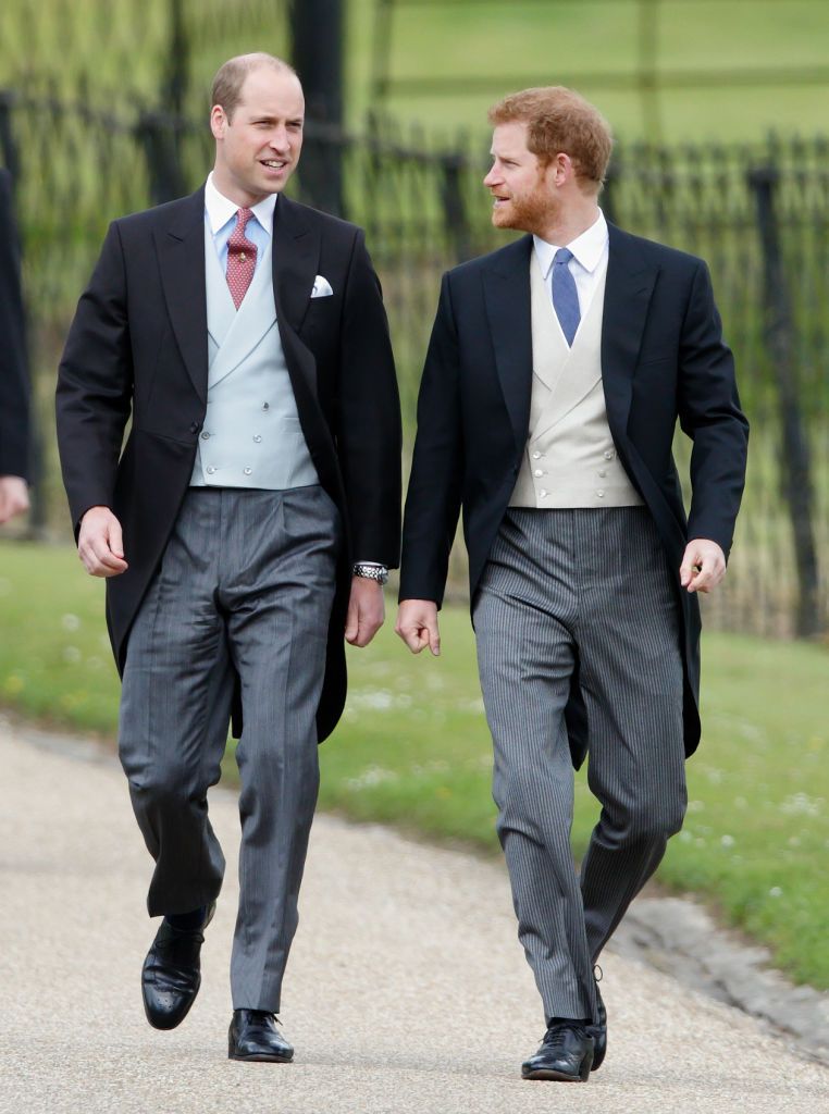  Prince William and Prince Harry during the wedding of Pippa Middleton and James Matthews at St Mark's Church on May 20, 2017 in Englefield Green, England. | Source: Getty Images