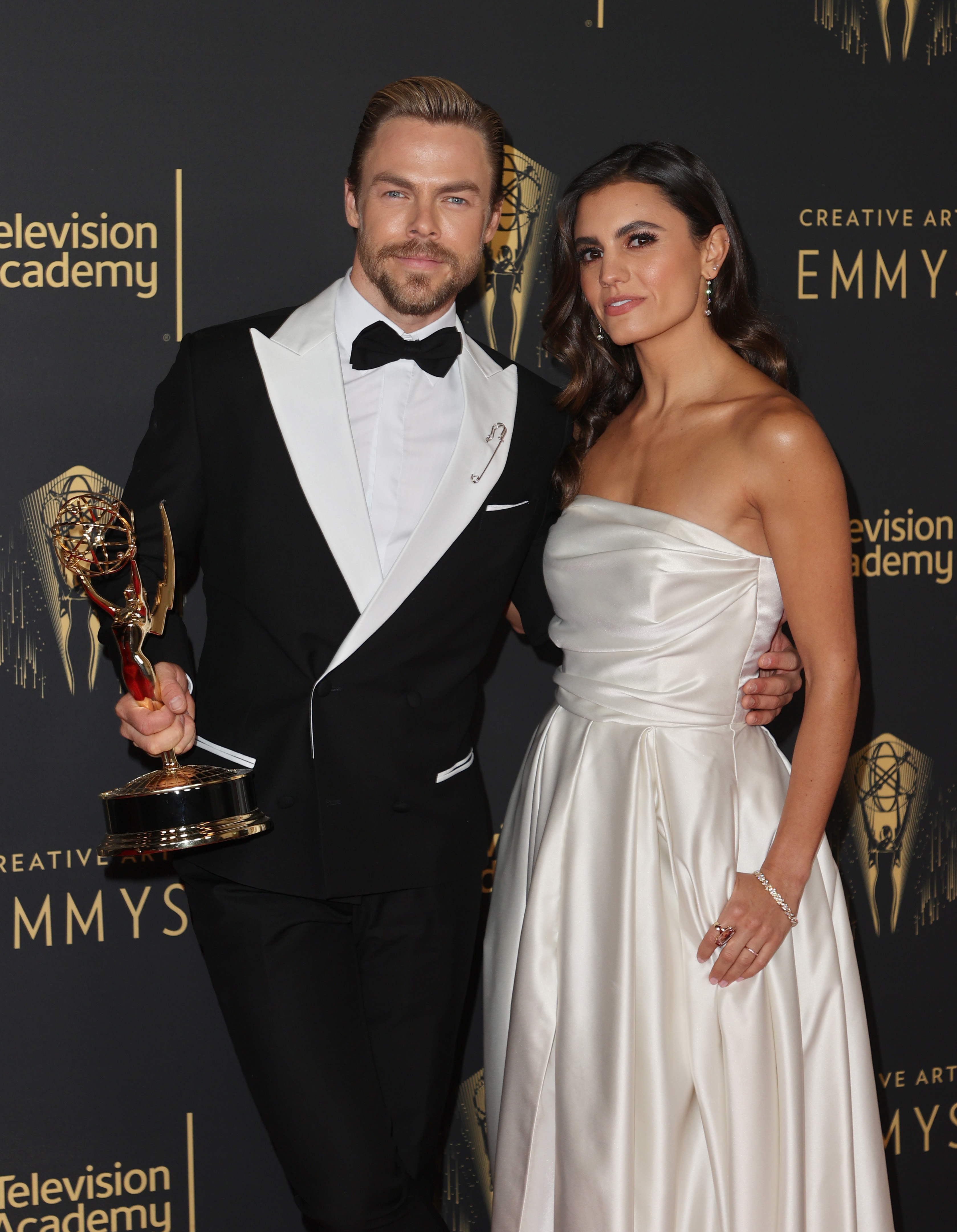 Derek Hough and Hayley Erbert attend the 2021 Creative Arts Emmys at Microsoft Theater on September 12, 2021 in Los Angeles, California  | Source: Getty Images