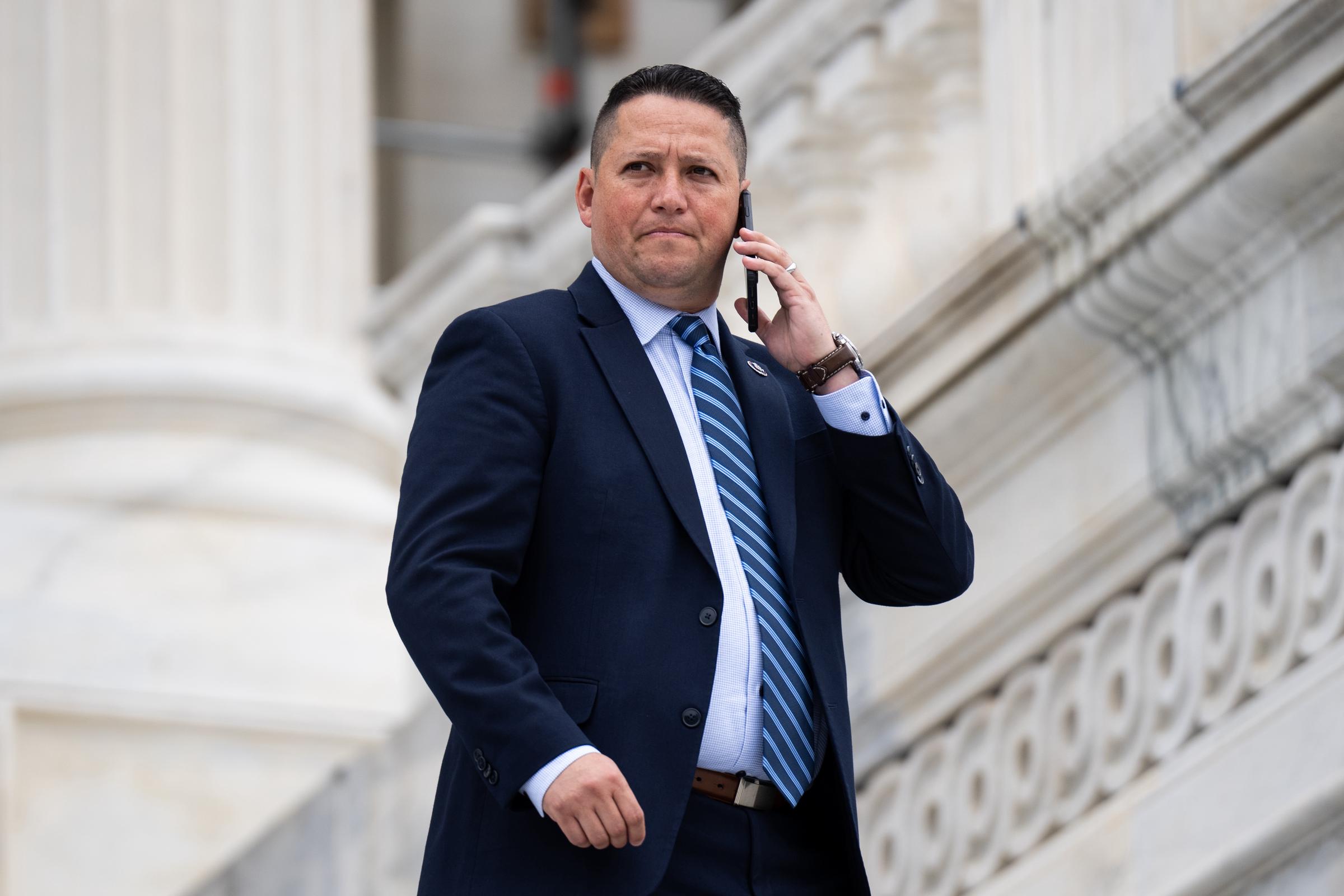 Rep. Tony Gonzales, walks down the House steps after a vote in the Capitol on Friday, September 30, 2022 | Source: Getty Images