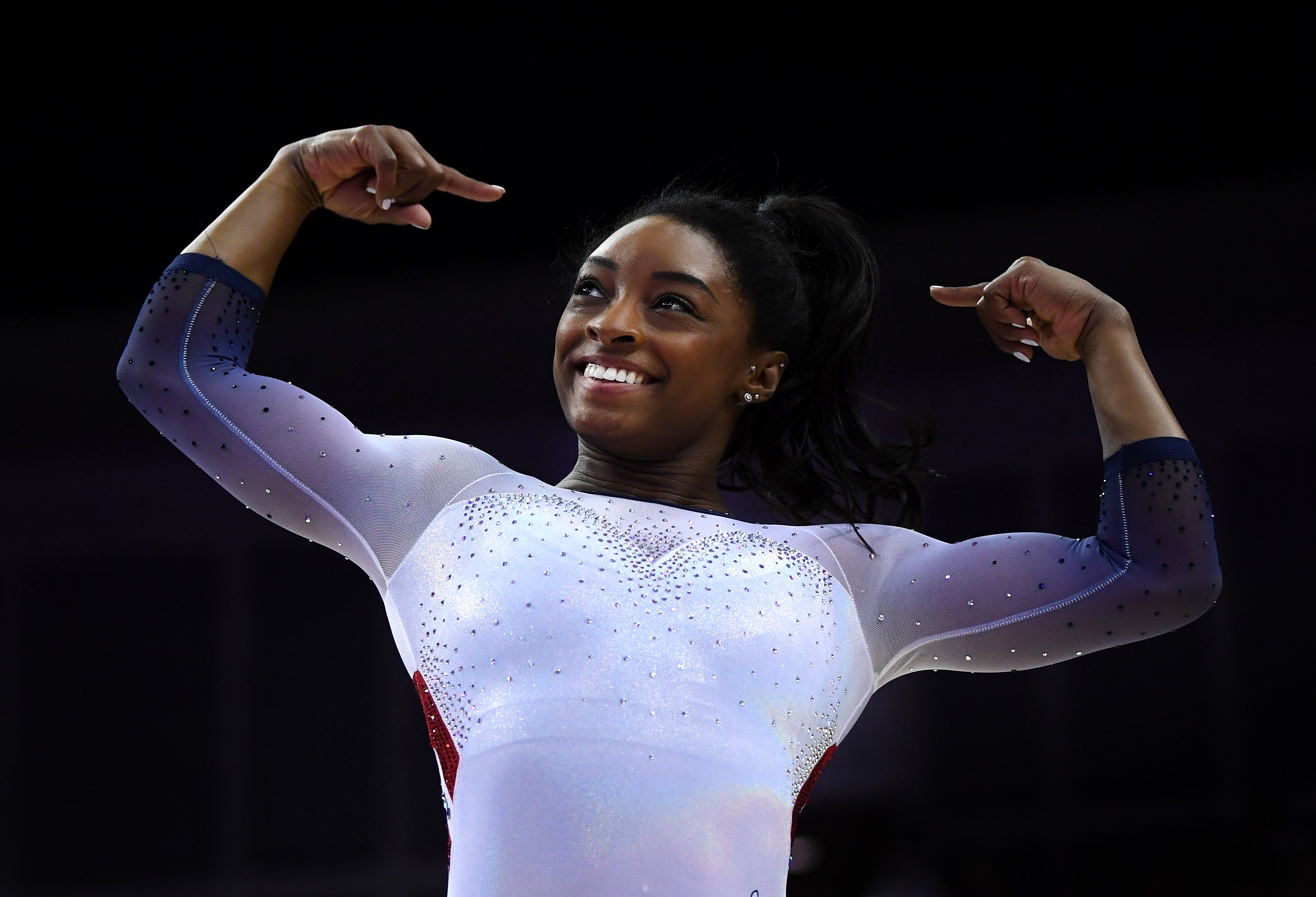 Simone Biles of the USA poses during Superstars of Gymnastics at the O2 Arena on March 23, 2019, in London, England. | Source: Getty Images