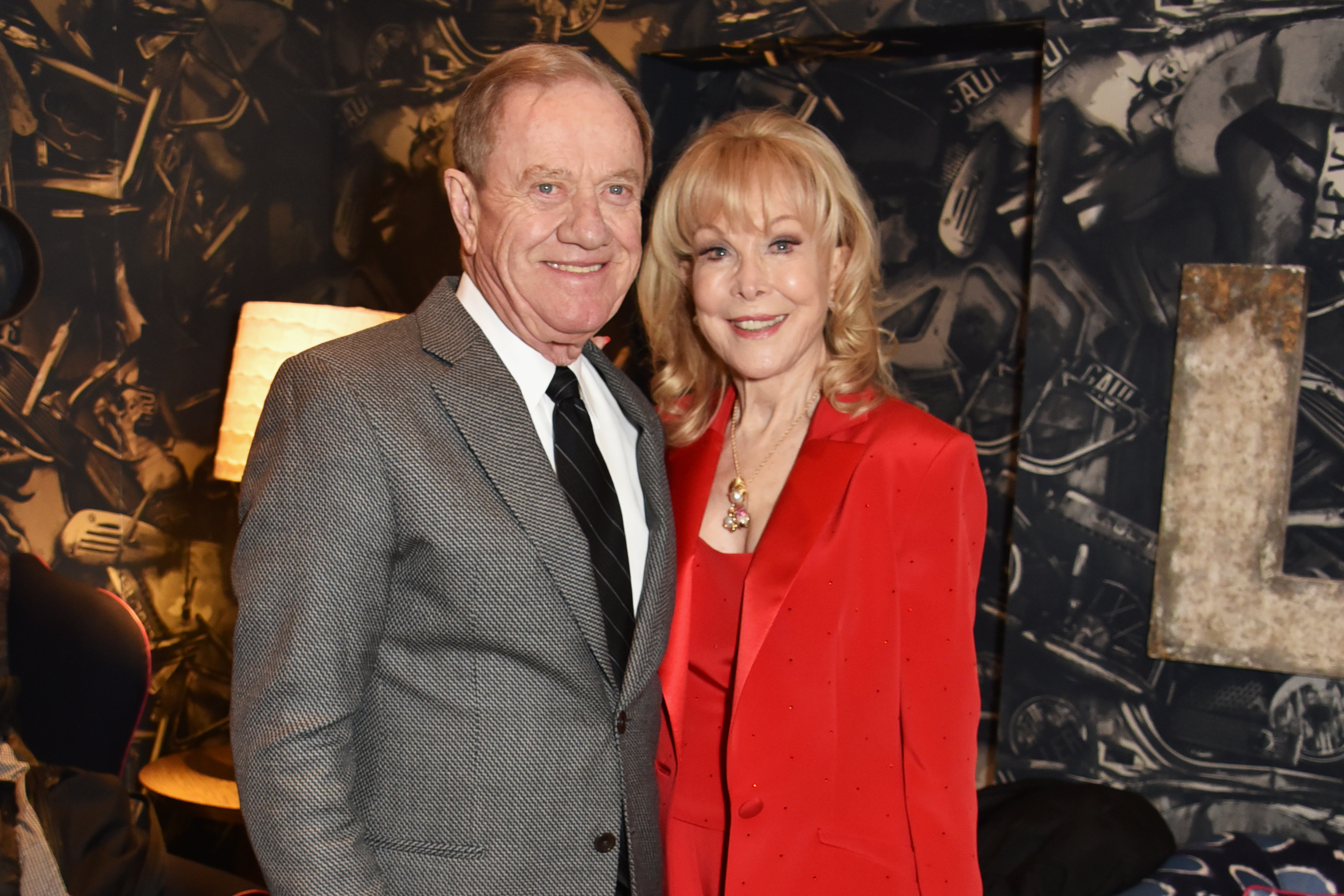 Barbara Eden and John Eicholtz attend the press night after party for "Ruthless! The Musical" on March 27, 2018 in London, England | Source: Getty Images