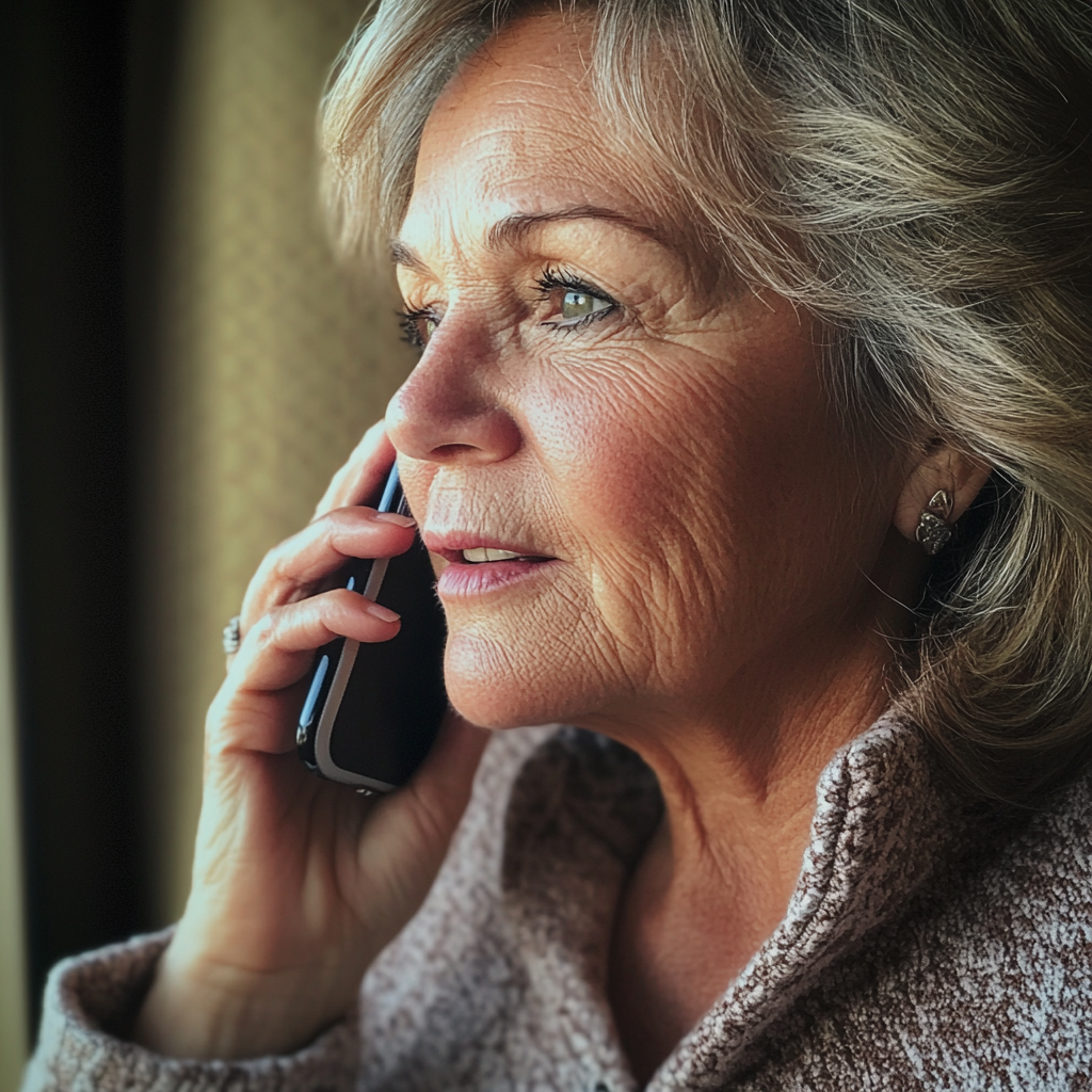 A woman talking on the phone | Source: Midjourney