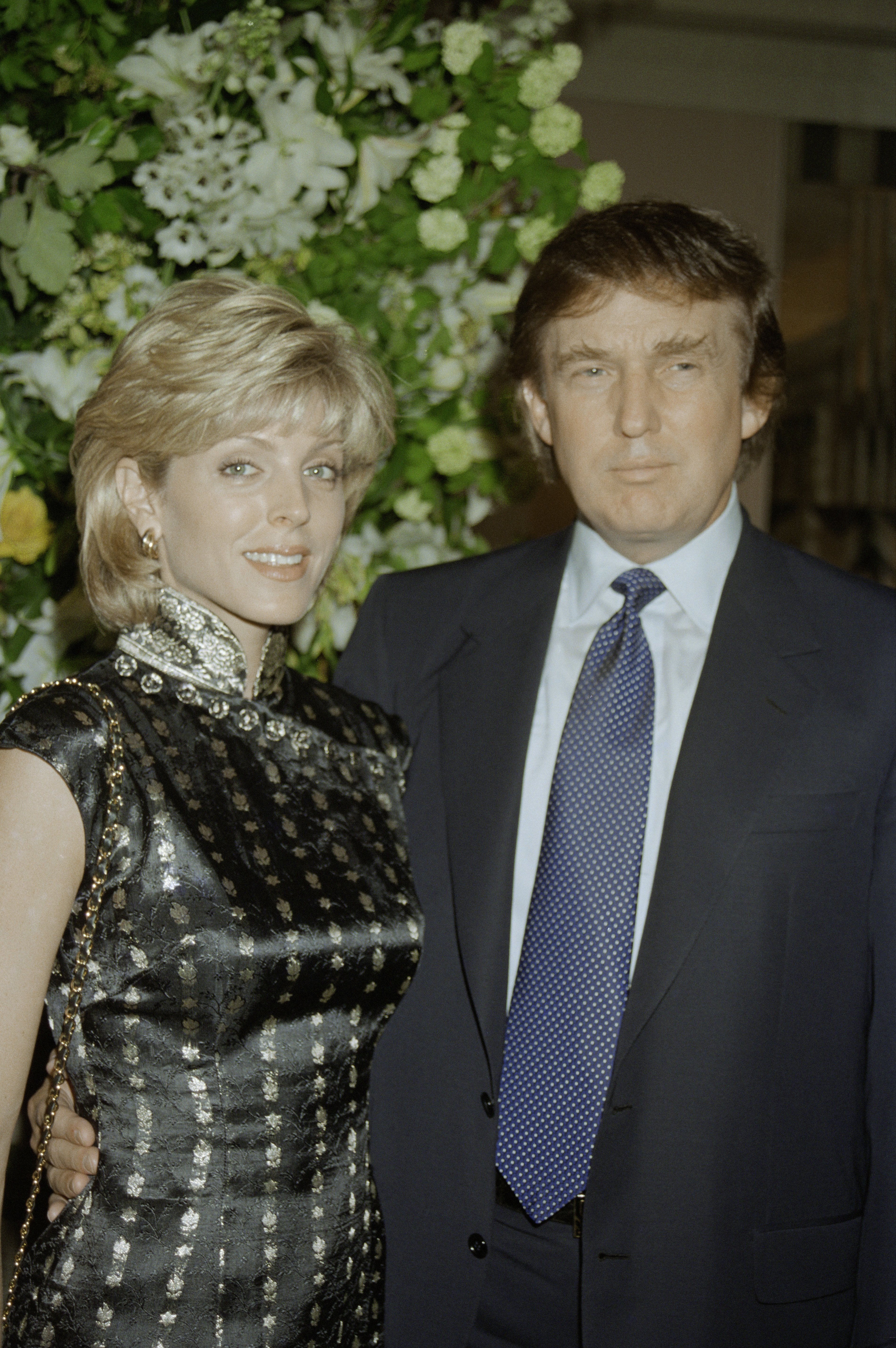 Donald Trump with his second wife, Marla Maples, at Claridge's hotel, London, to host a launch event for his New York hotel, the Trump International Hotel and Tower, 4th June 1996 | Photo: GettyImages