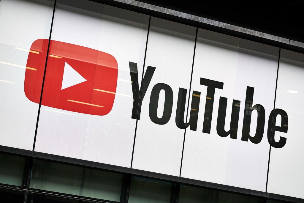 The YouTube logo outside the YouTube Space studios on June 4, 2019 | Photo: Getty Images