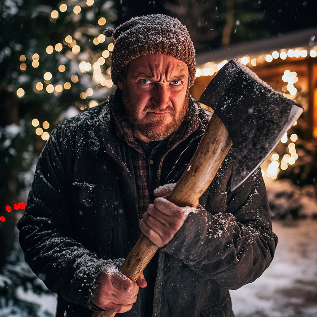 A man holding an axe | Source: Midjourney