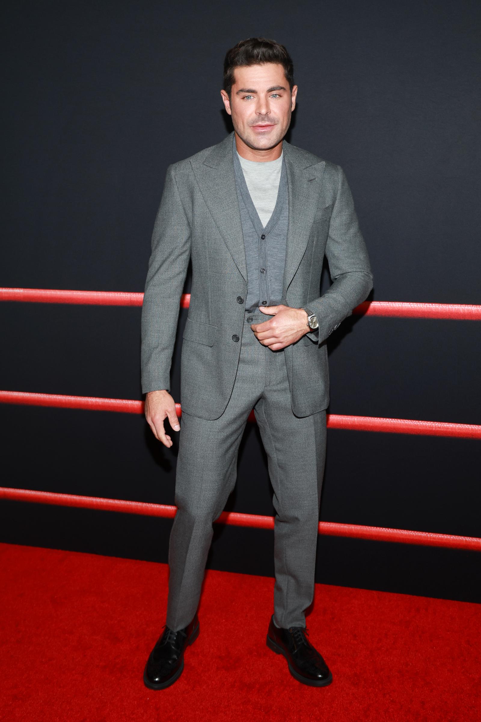 Zac Efron attends the Los Angeles Premiere of A24's "The Iron Claw" at DGA Theater Complex on December 11, 2023, in Los Angeles, California | Source: Getty Images