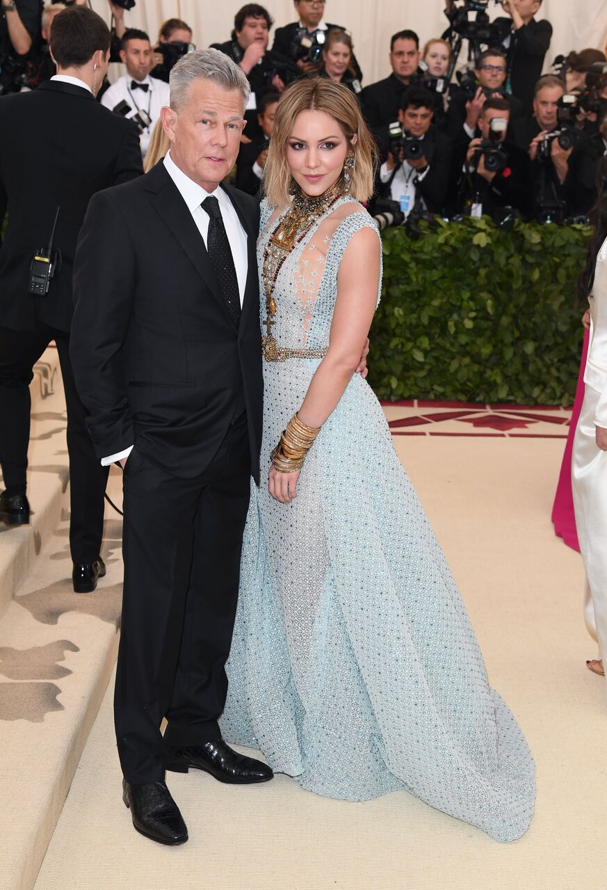 David Foster and Katharine McPhee attend the Heavenly Bodies: Fashion & The Catholic Imagination Costume Institute Gala. | Source: Getty Images