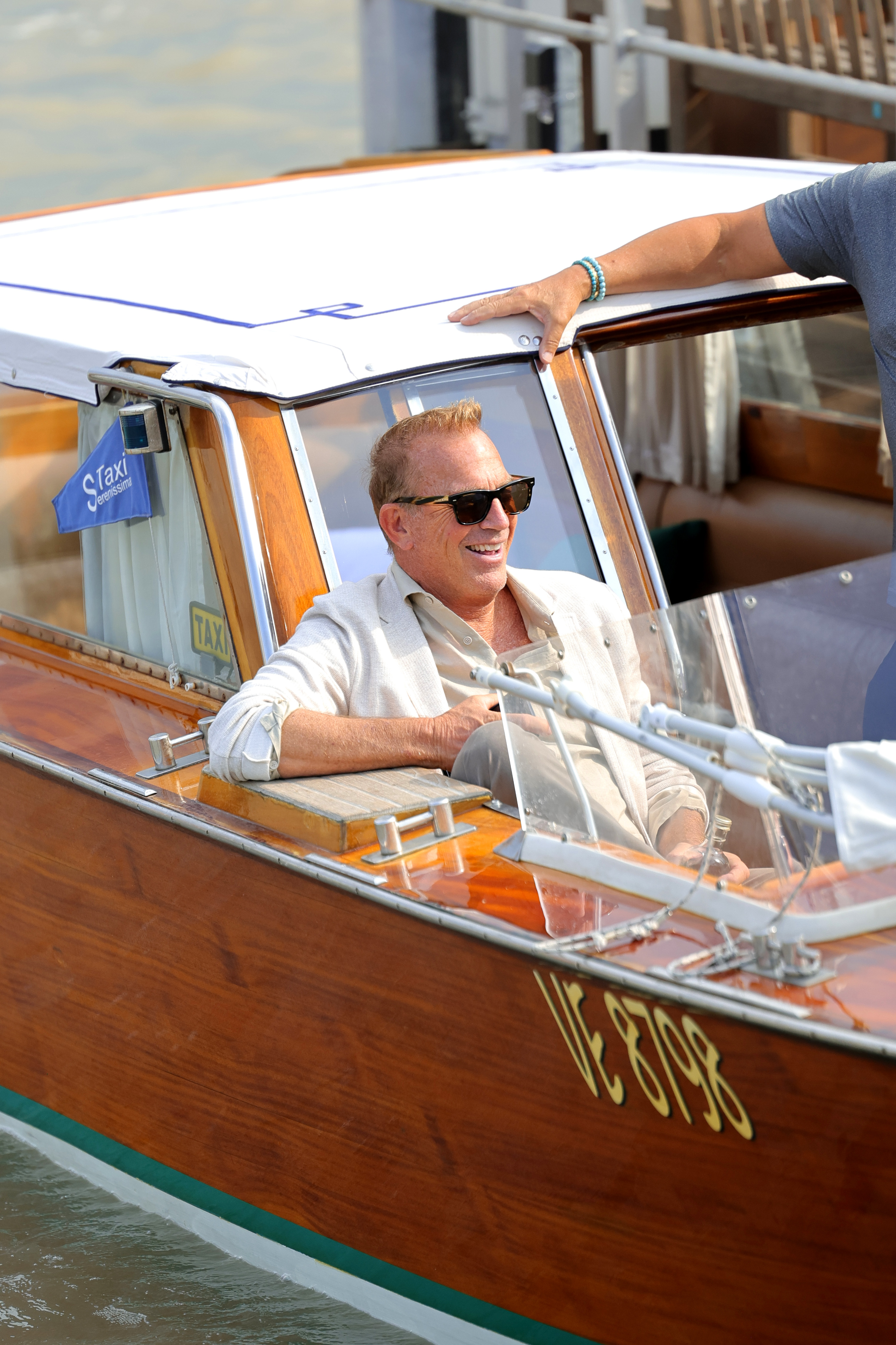 Kevin Costner arriving at the 81st Venice International Film Festival in Venice, Italy on September 2, 2024 | Source: Getty Images