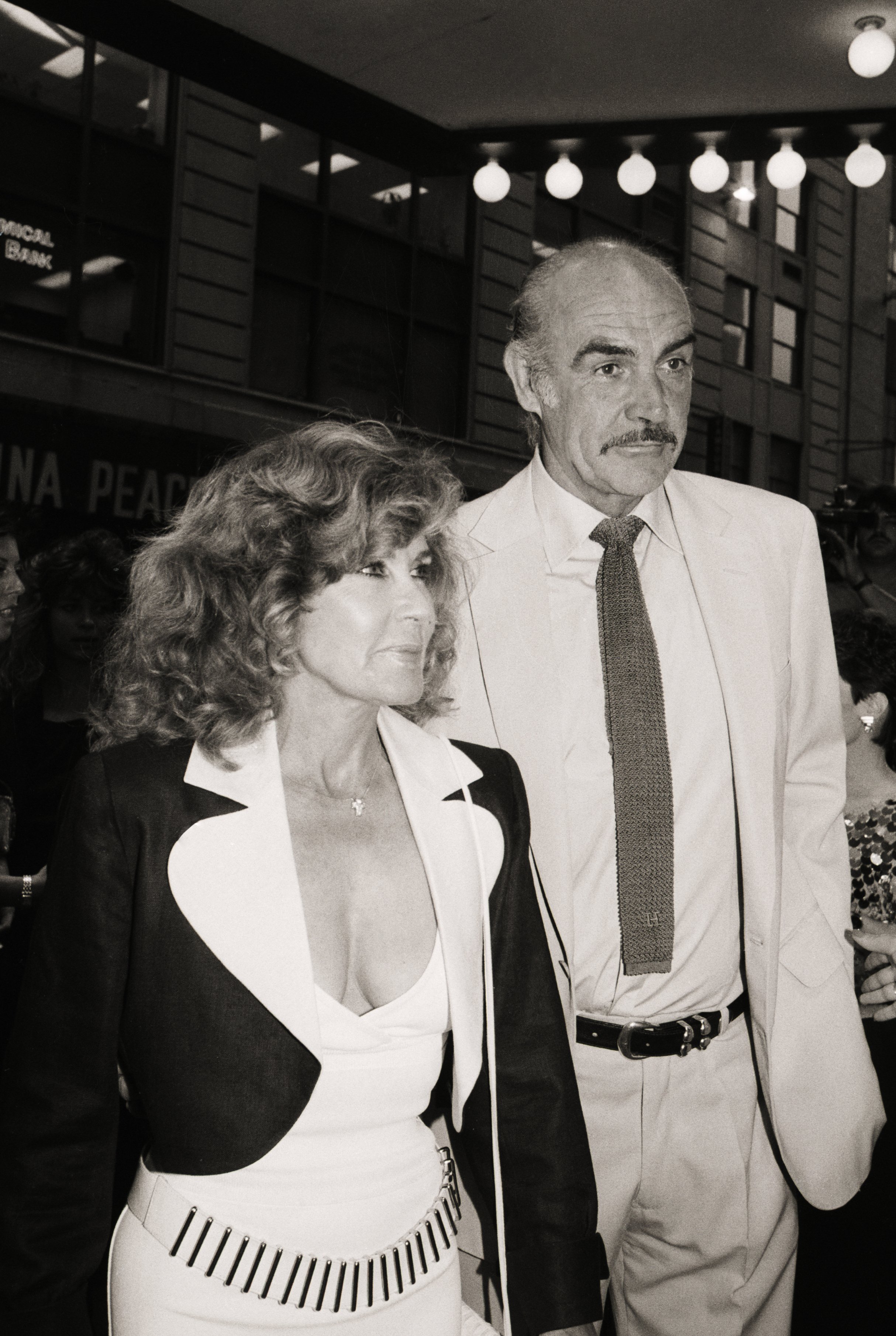 Sean Connery and Michelin Roquebrune arriving at the Loews Astor Plaza for the world premiere of "The Untouchables," on June 2, 1987 in New York, New York. / Source: Getty Images