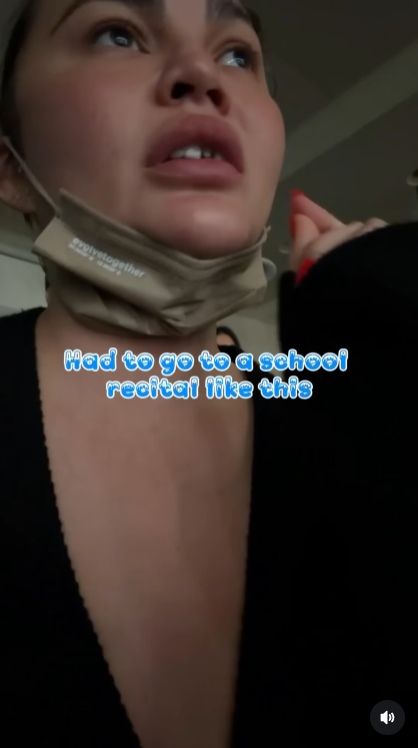 No Tooth? No Problem: Broken smile or not, Teigen shows up for Miles' recital — smiling through the chaos, phone in hand, because parenting (and Christmas) never pauses. | Source: Instagram/chrissyteigen