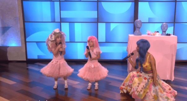 Sophie Grace and Rosie with Nicki Minaj on the "Ellen DeGeneres Show" in October 2011 | Source: YouTube.com/TheEllenShow