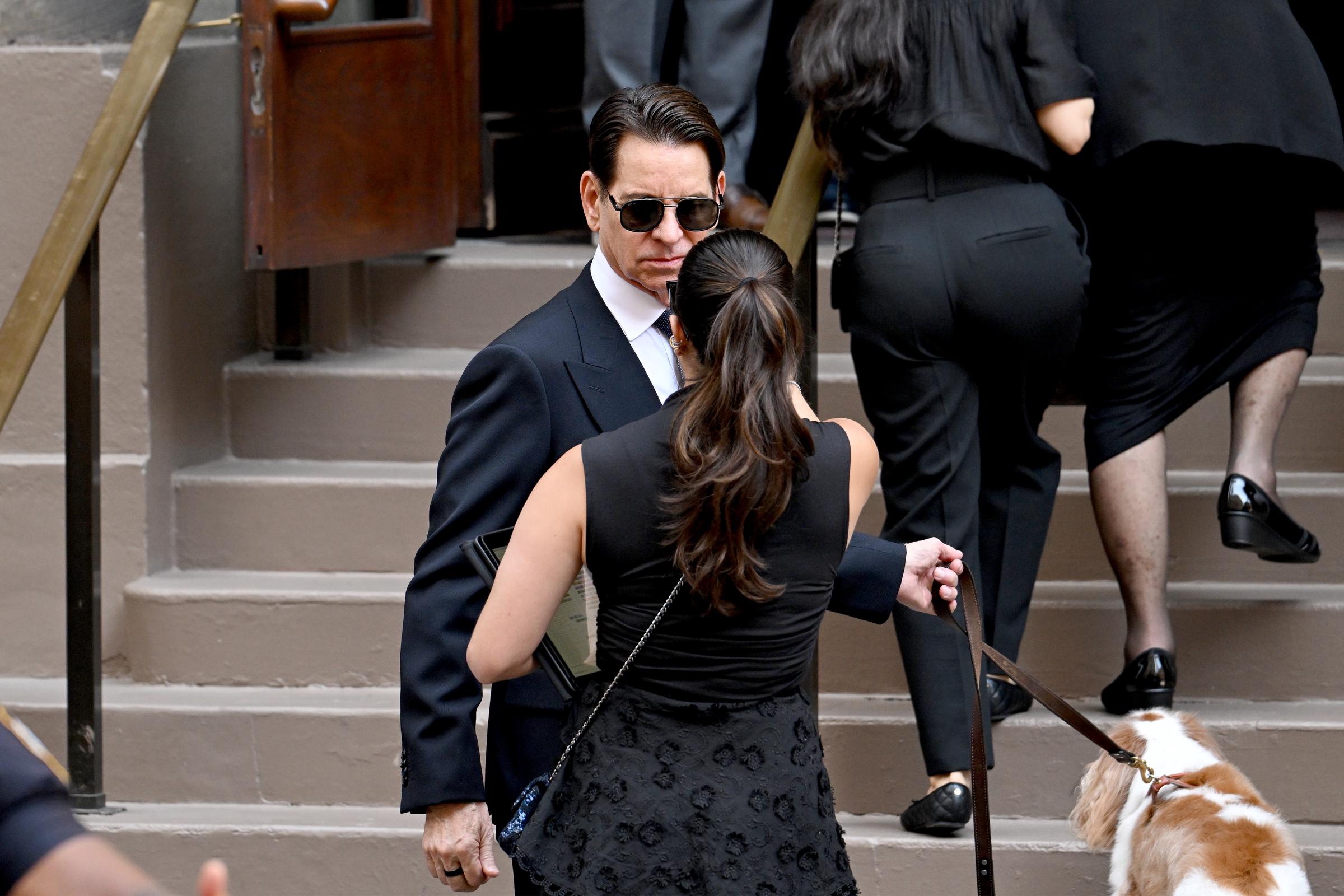Greg Schriefer, who has worked as Tom Cruise's longtime attorney and business adviser, was among those seen arriving at the memorial service. | Source: Getty Images