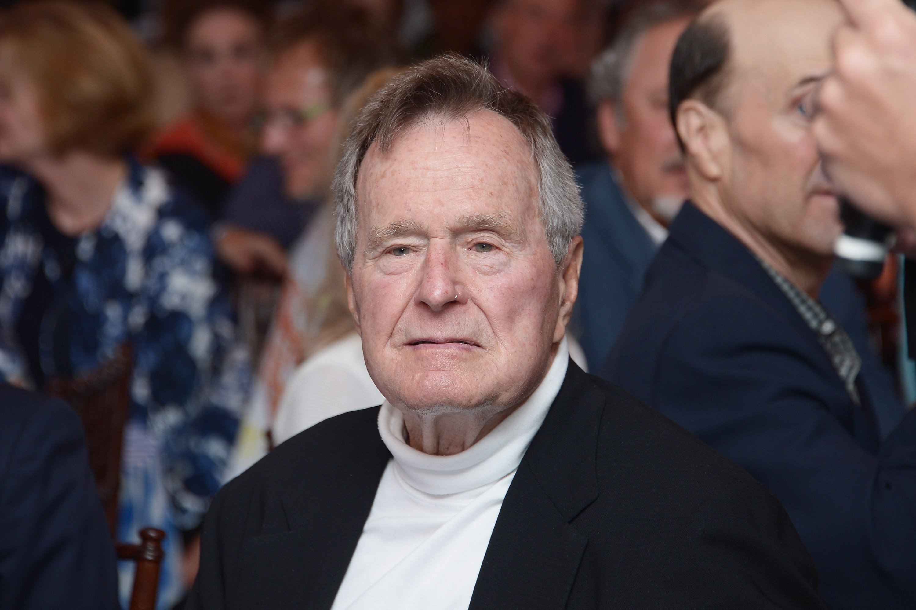 Former U.S. President George H.W. Bush celebrating his 88th birthday after the premiere of HBO Documentary's screening of "41" | Photo: Getty Images