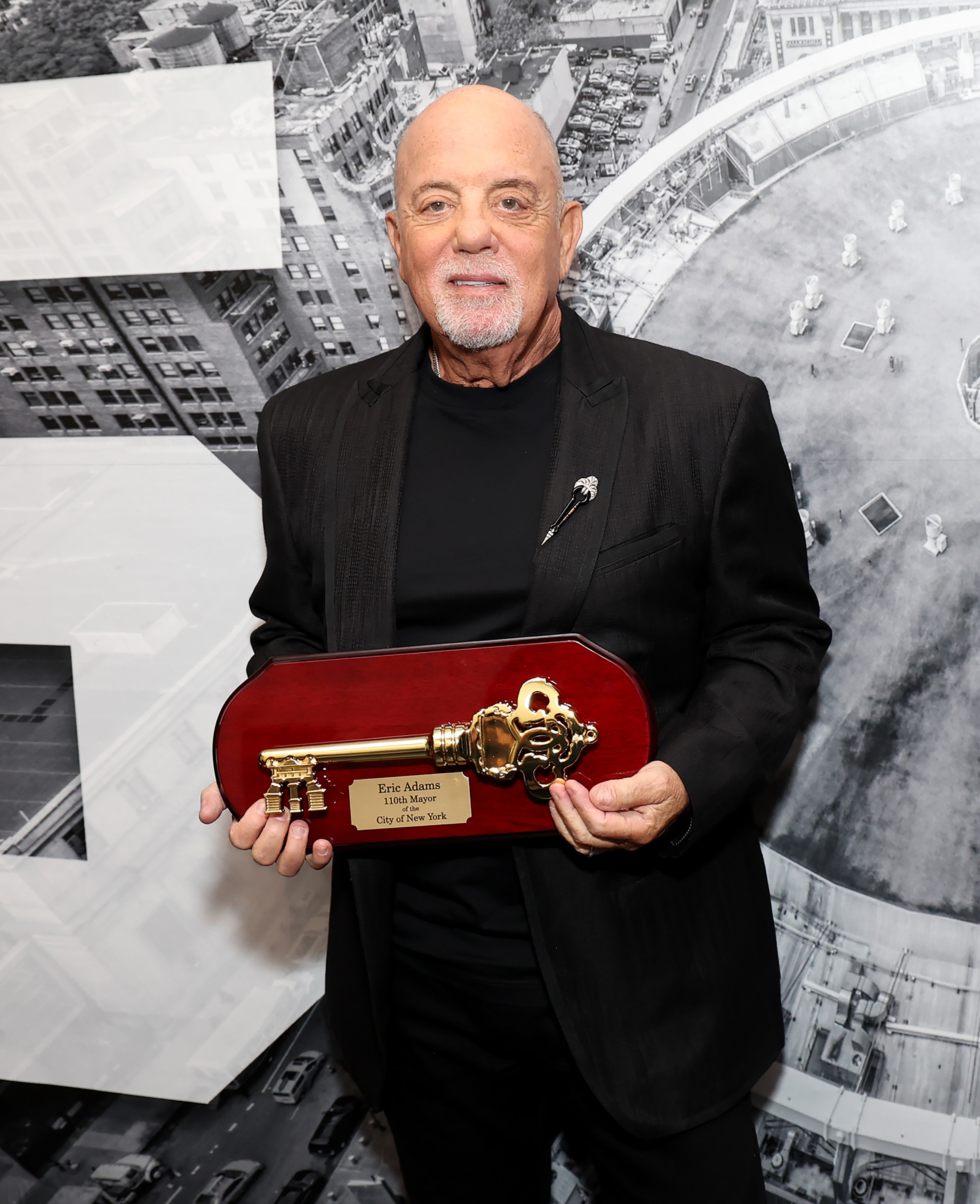 Billy Joel after being presented with the Key to the City of New York backstage before the last show of his residency at Madison Square Garden on July 25, 2024. | Source: Getty Images