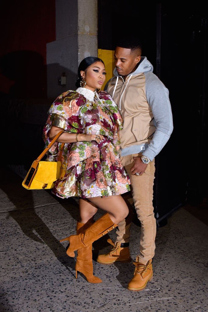 Nicki Minaj and husband Kenneth Petty seen at a Marc Jacobs NYFW event in Manhattan this year | Photo" Getty Images