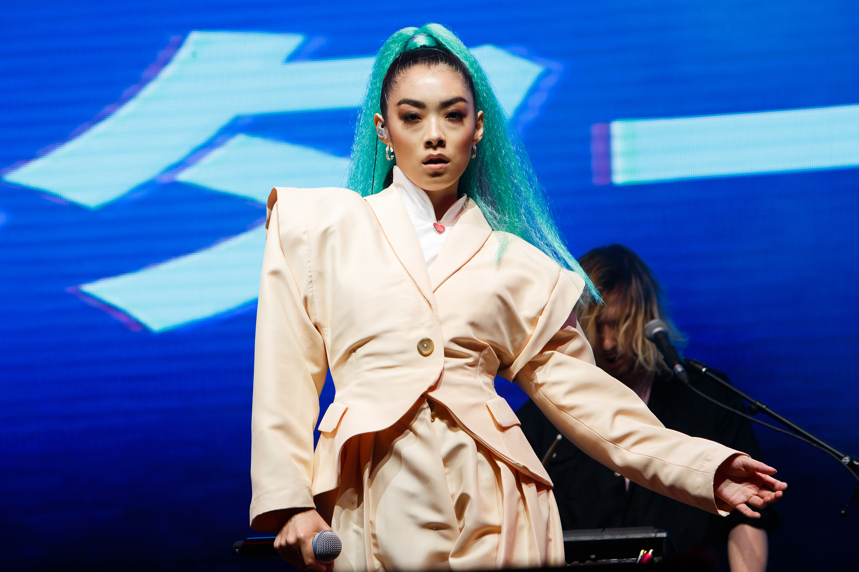 Rina Sawayama performs during All Points East Festival at Victoria Park on May 26, 2019, in London, England. | Source: Getty Images