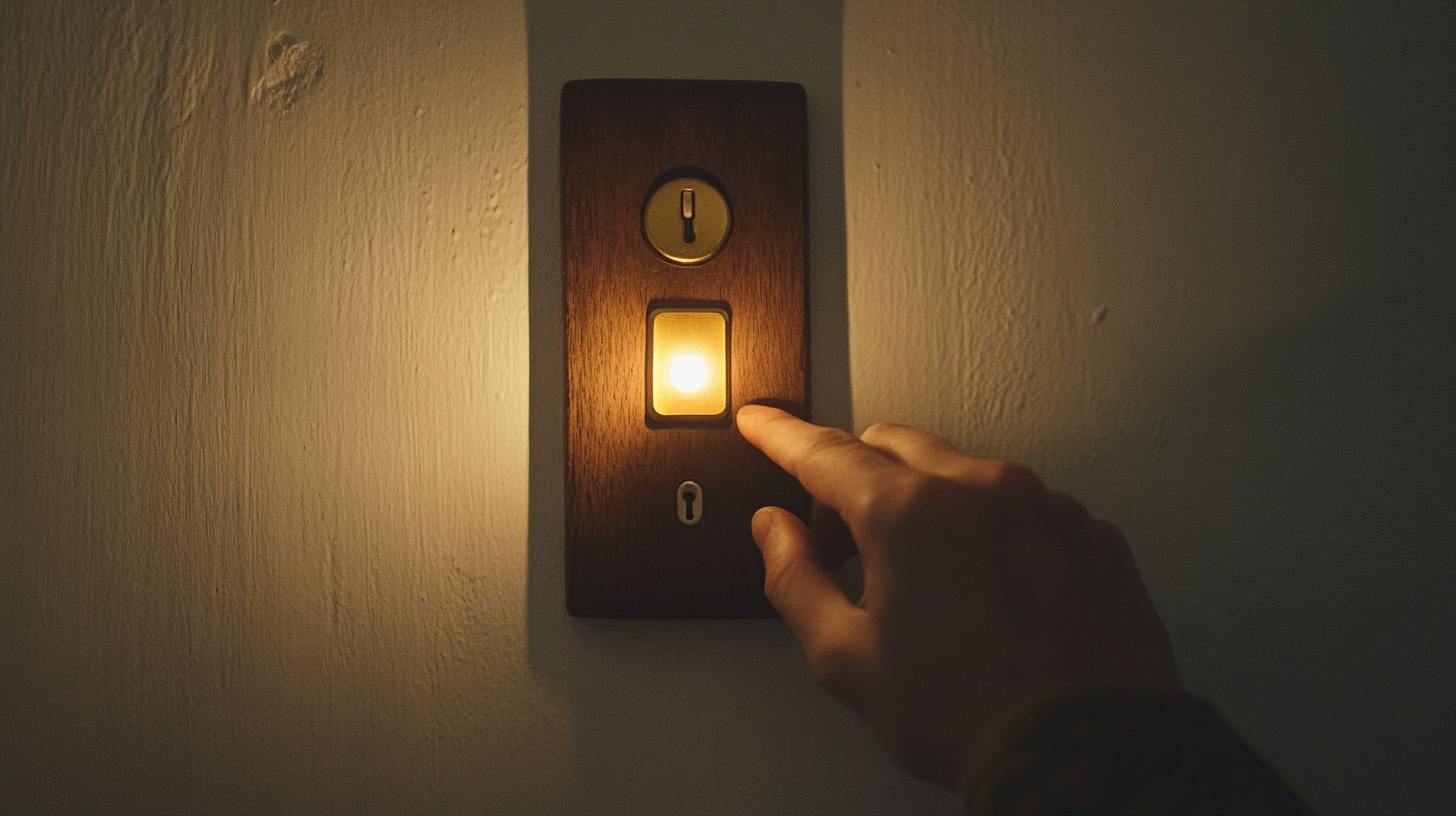 A man switching on a light | Source: Midjourney