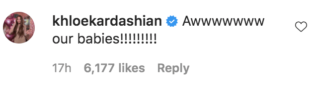 Khloe Kardashian commented on Kim Kardashian's photo of True Thompson and Psalm West | Source: Instagram.com/kimkardashian