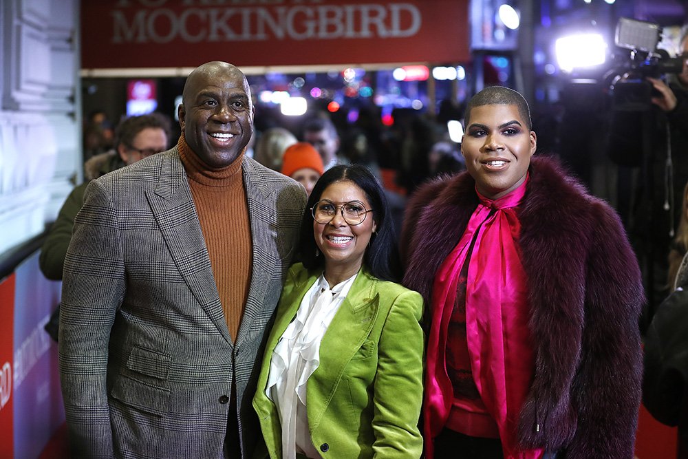 Magic, Cookie, and EJ Johnson attend the Broadway opening night of "To Kill A Mockingbird" on December 13, 2018 I Photo: Getty Images
