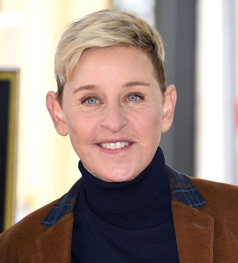 Ellen DeGeneres at The Hollywood Walk Of Fame ceremony honoring Pink with a star on February 05, 2019 | Photo: Getty Images