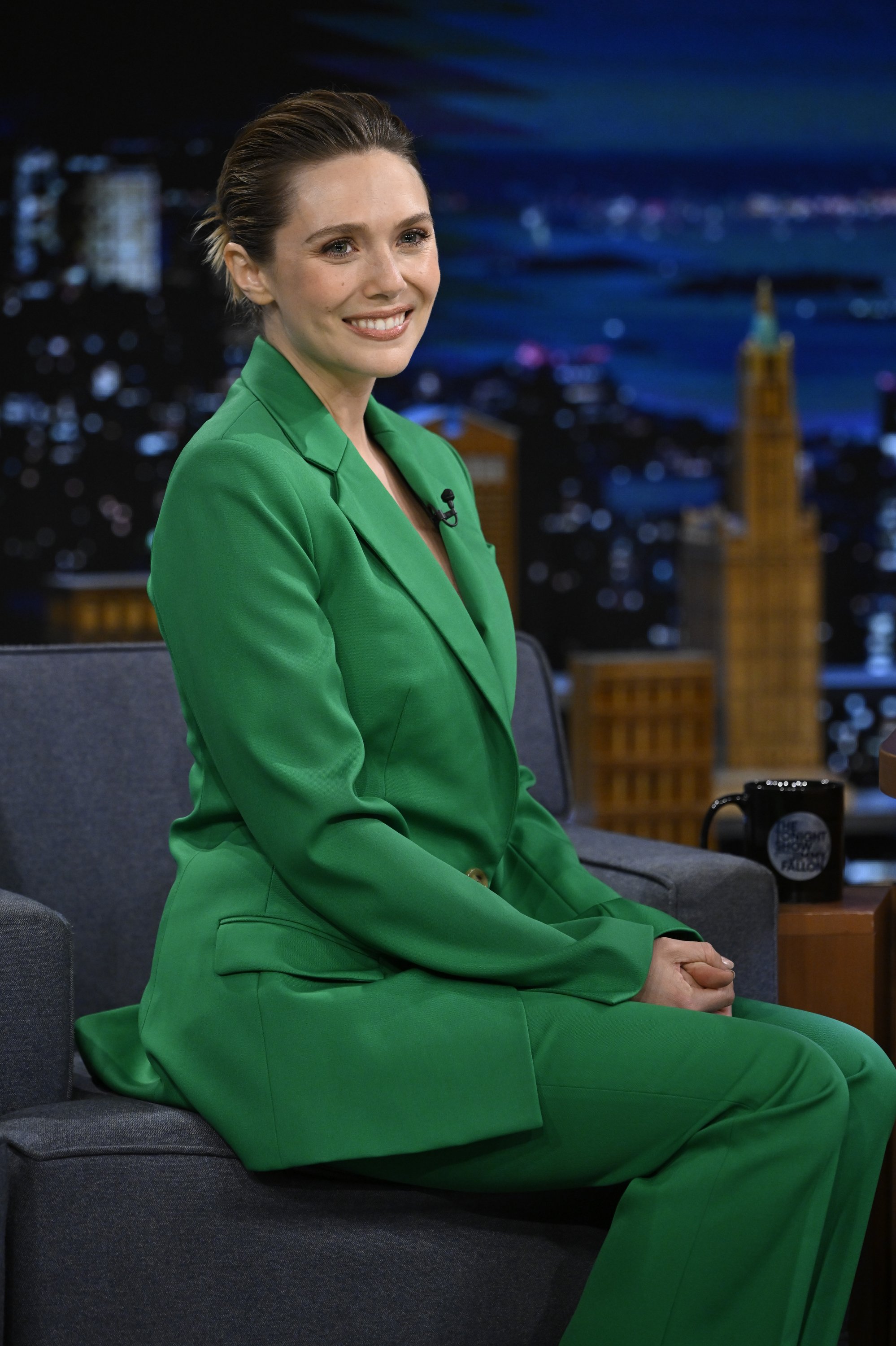 Actress Elizabeth Olsen during an interview on Wednesday, May 4, 2022. | Source: Getty Images