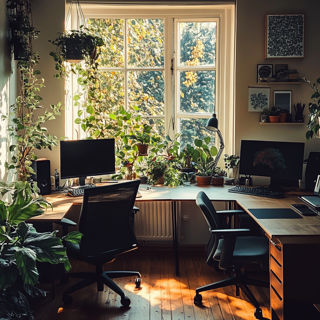 A home office | Source: Midjourney