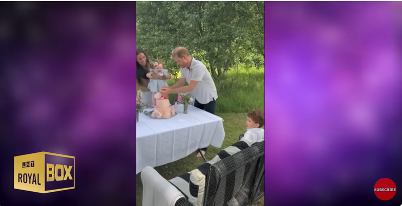Prince Harry, Duke of Sussex, Lilibet Diana Mountbatten-Windsor, Meghan, Duchess of Sussex, and Archie Harrison Mountbatten-Windsor at home from a YouTube video dated December 15, 2022 | Source: Youtube/@LMT