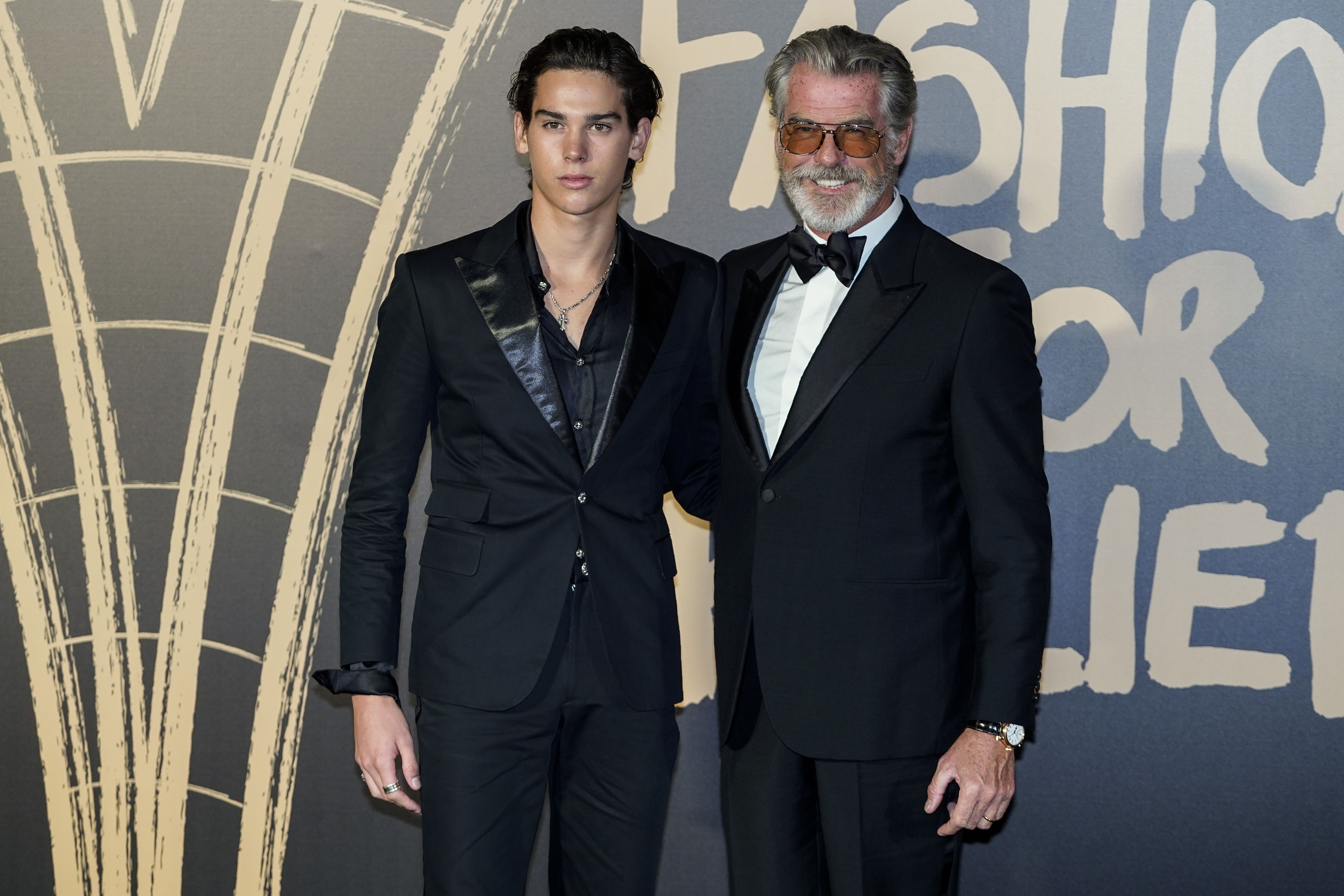 Pierce Brosnan and his son Paris attend the Fashion For Relief charity gala during London Fashion Week on September 14, 2019 | Source: Getty Images