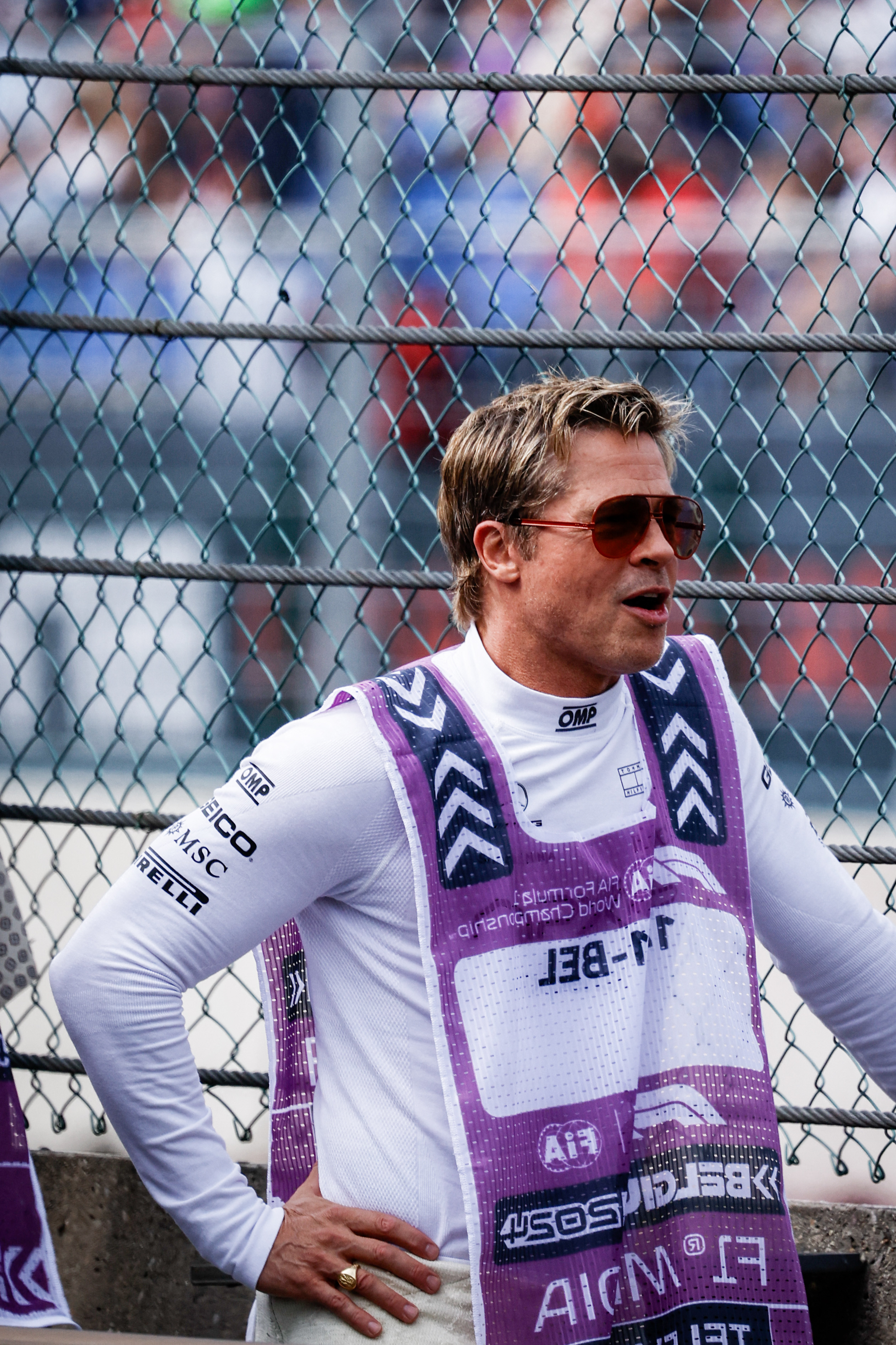 Brad Pitt attends the second practice session, ahead of the Formula One Belgian Grand Prix at the Spa-Francorchamps Circuit in Spa, on July 26, 2024 | Source: Getty Images