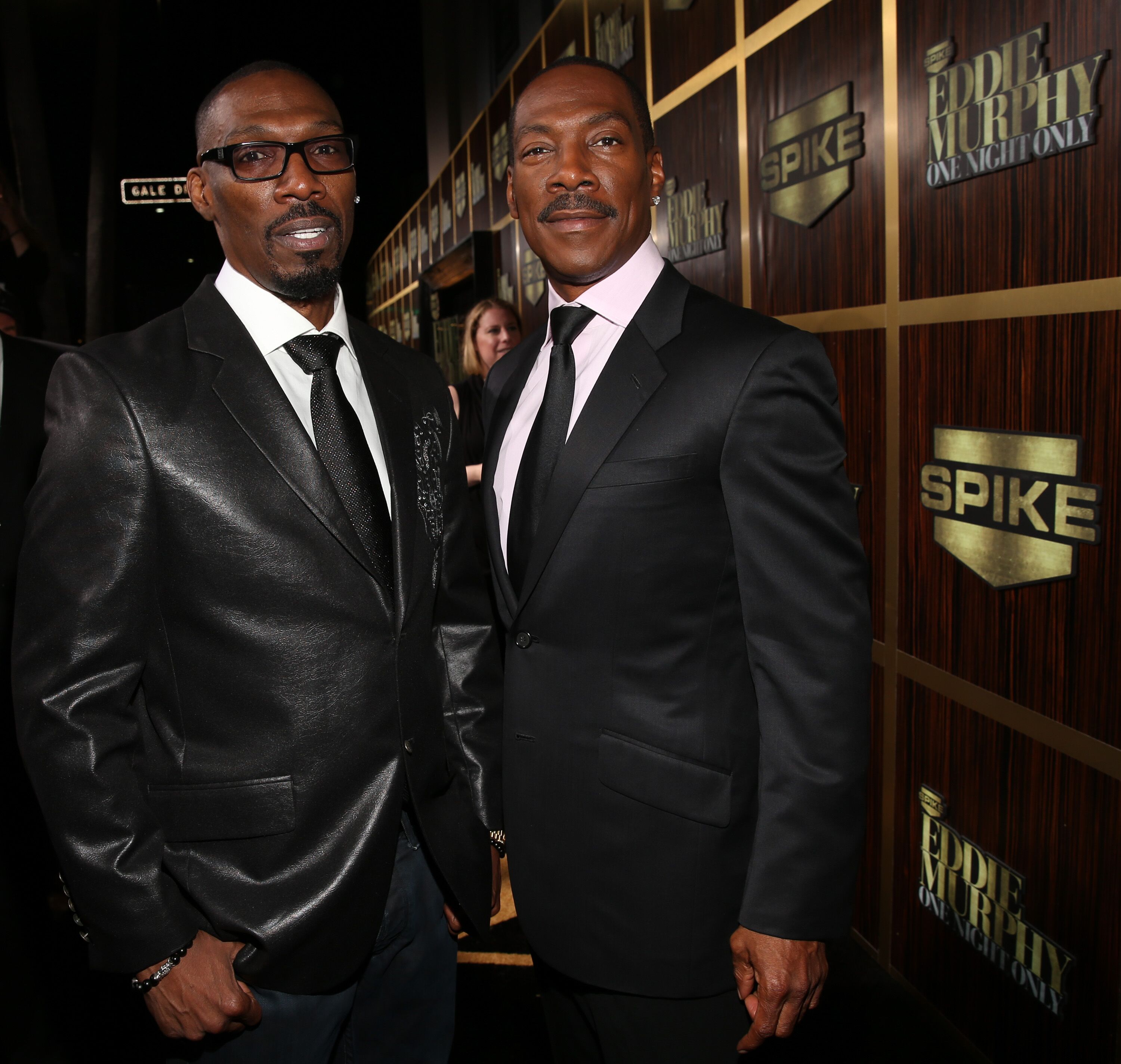 Charlie Murphy and Eddie Murphy arrive on the red carpet at "Eddie Murphy: One Night Only" on November 3, 2012 in Beverly Hills, California | Source: Christopher Polk/Getty Images