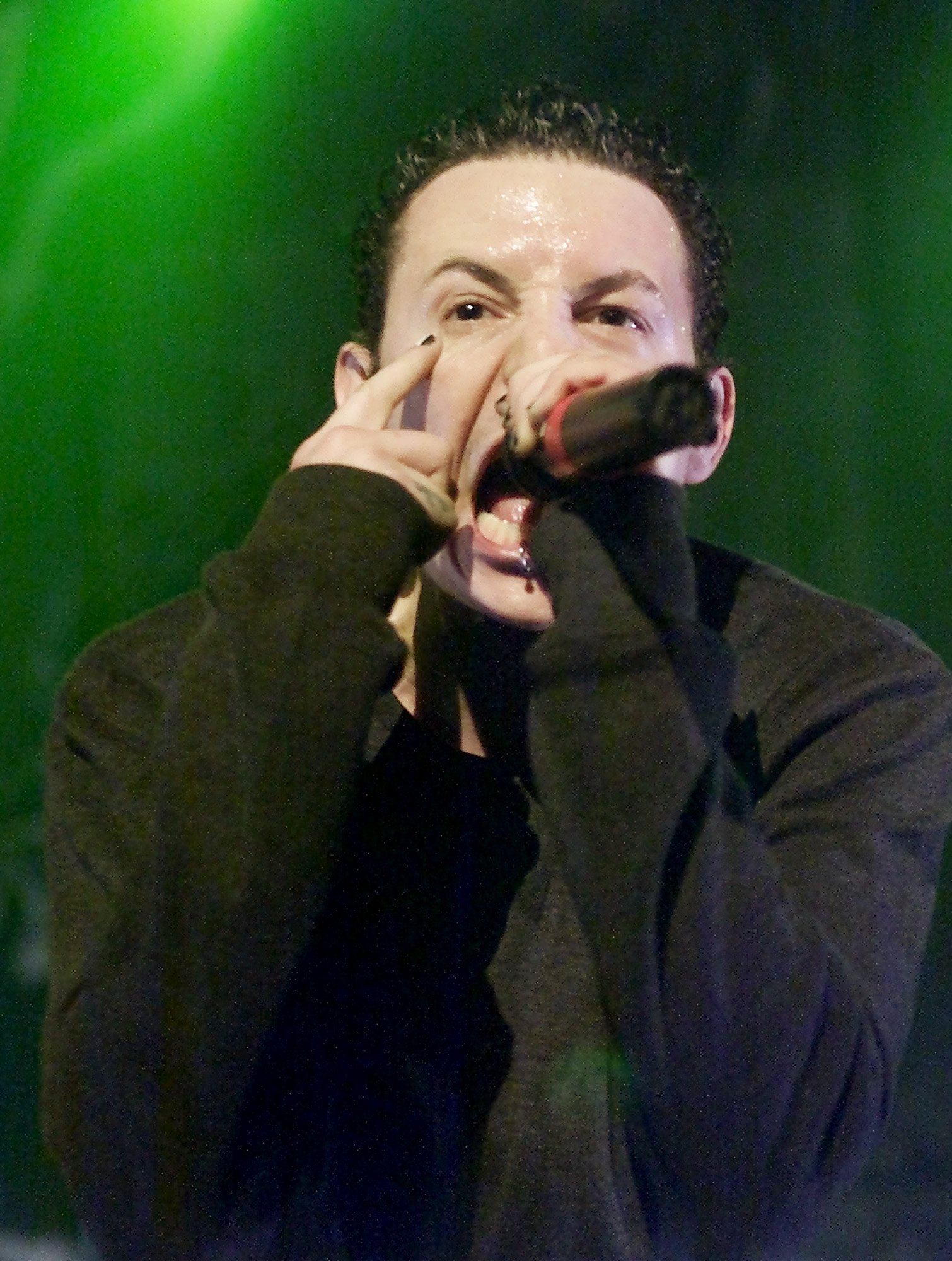 Her famous dad performs during the last stop of the Projekt Revolution Tour at the Thomas and Mack Center on February 24, 2002 | Source: Getty Images