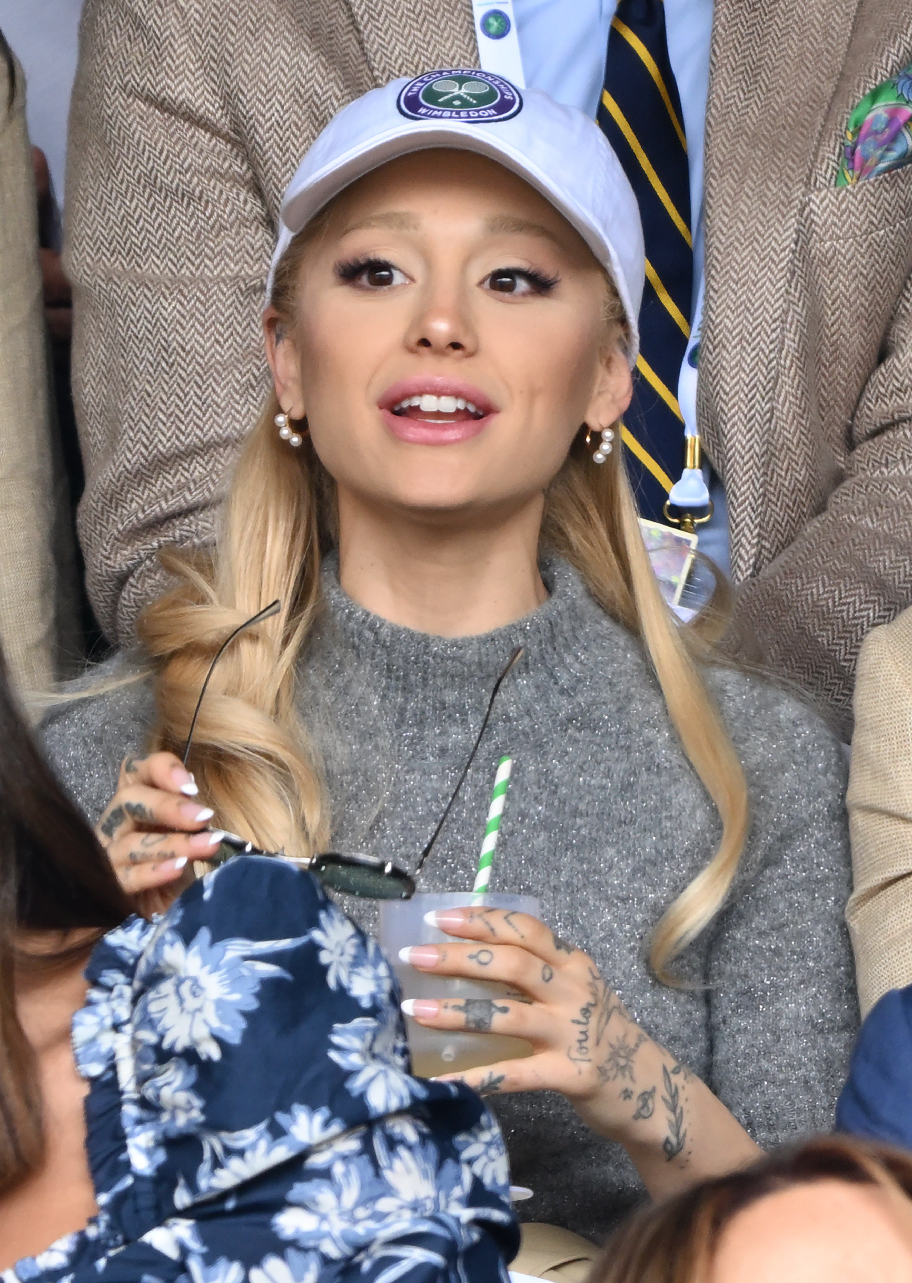 Ariana Grande watches the Wimbledon men’s final between Carlos Alcaraz and Novak Djokovic in London, England | Source: Getty Images