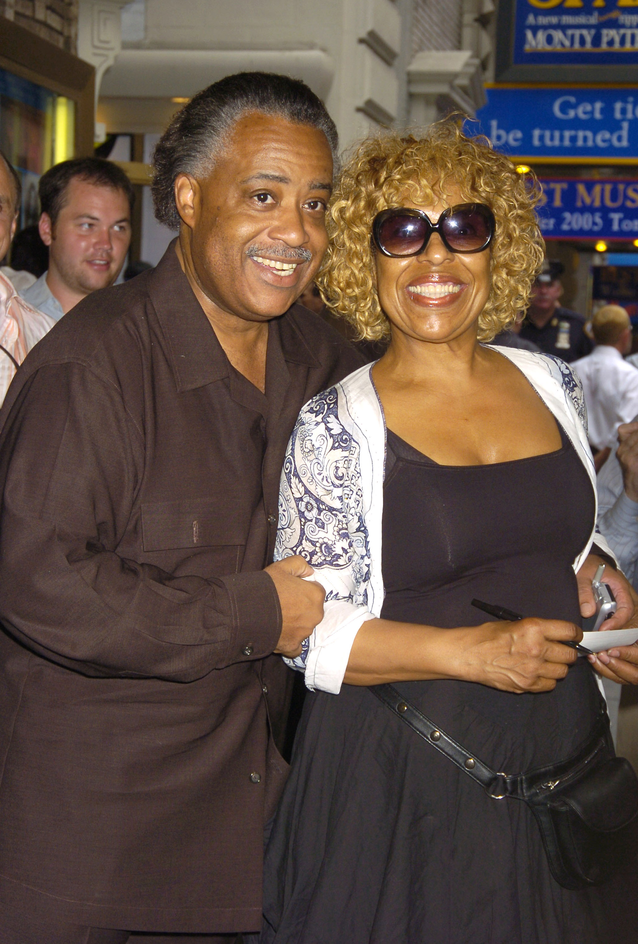 Al Sharpton and Roberta Flack at the "Lennon" Broadway opening at the Broadhurst Theatre, New York City, on August 14, 2005 | Source: Getty Images