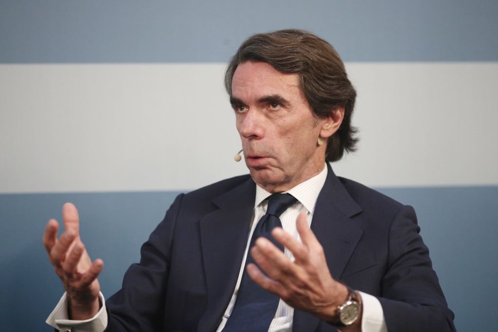 José María Aznar participa en un coloquio sobre el futuro de España y la sociedad civil. | Foto: Getty Images