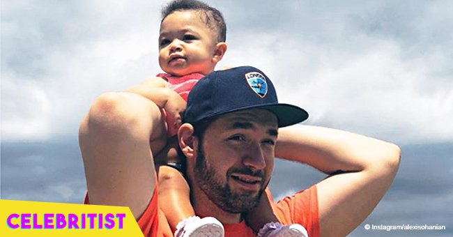 Alexis Ohanian melts hearts with photo of baby Olympia walking on a colorful, Armenian rug