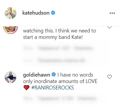 Screenshot of fan comment from Instagram. | Souce: Instagram/katehudson