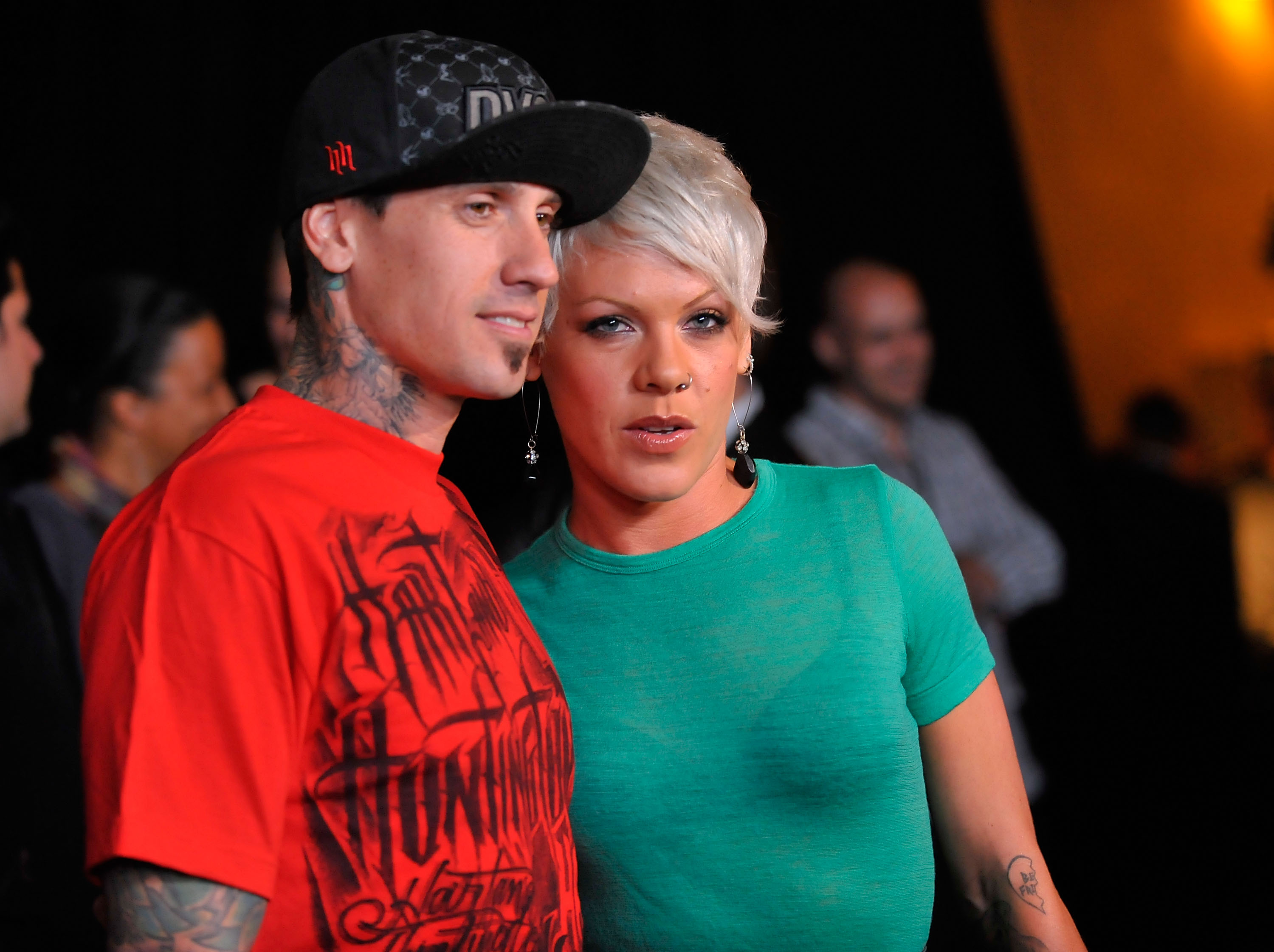 Carey Hart and Pink at the T-Mobile Sidekick LX launch event at Paramount Studios on May 14, 2009, in California, United States. | Source: Getty Images