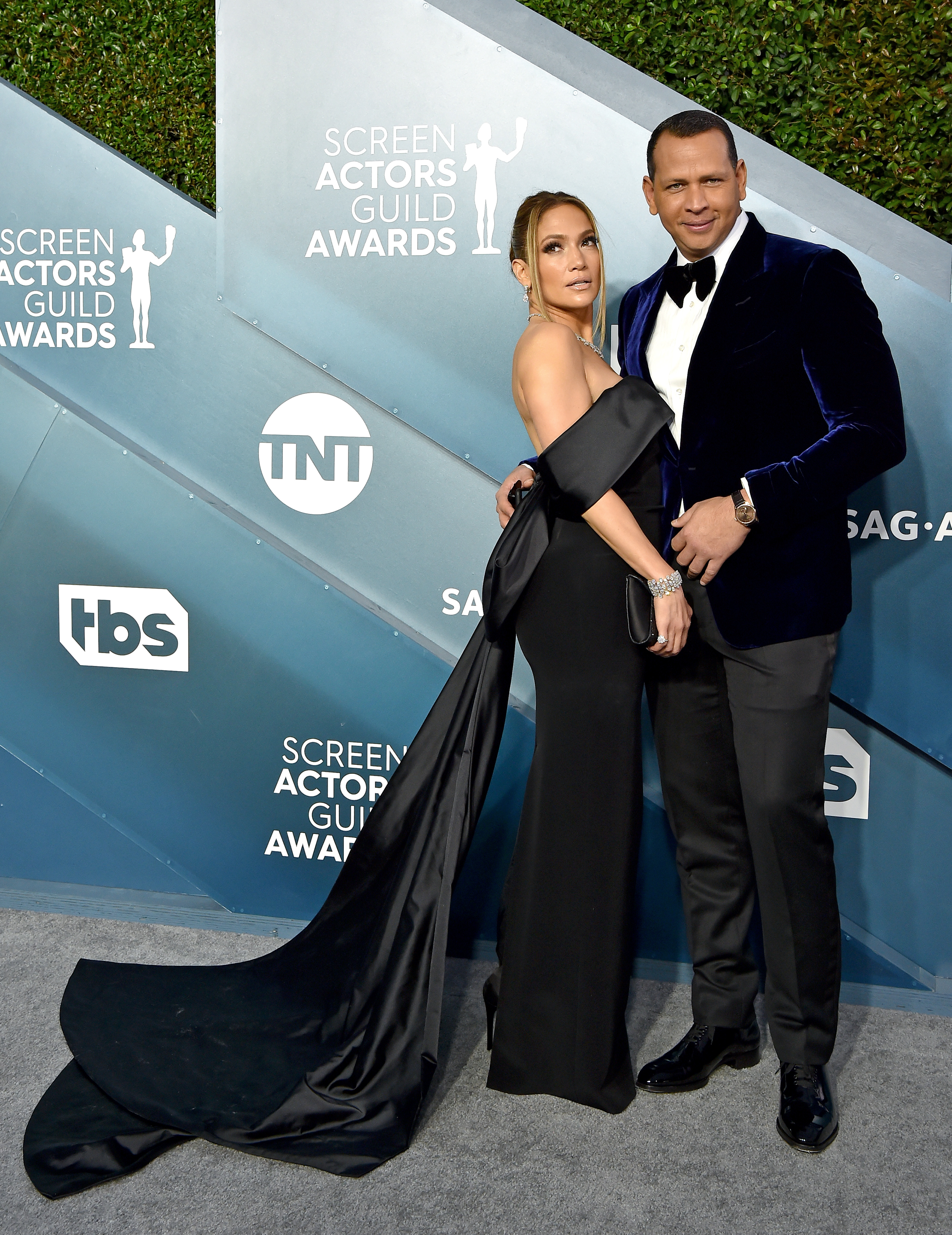 Jennifer Lopez and Alex Rodriguez at the 26th Annual Screen Actors Guild Awards on January 19, 2020, in Los Angeles, California | Source: Getty Images