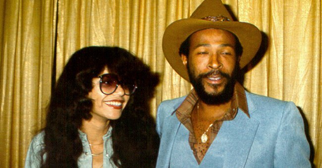 Marvin Gaye and wife Janis Gaye on October 31, Halloween, 1977 in Los Angeles, California. | Photo: Getty Images