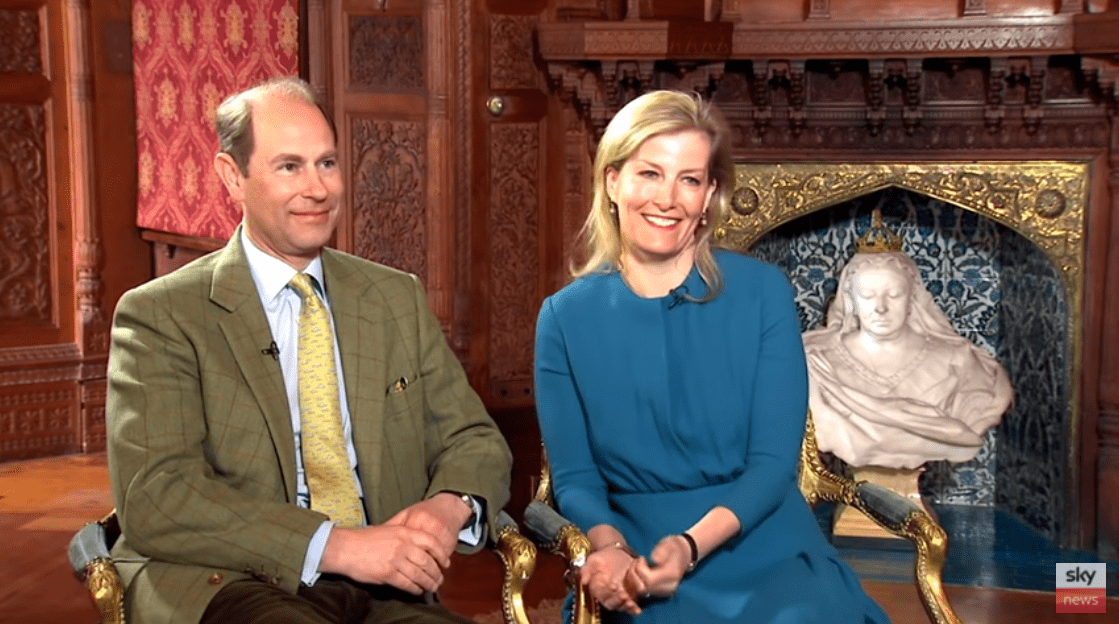 Prince Edward and Sophie Wessex in their Bagshot mansion.  | Source: Youtube.com/Sky News