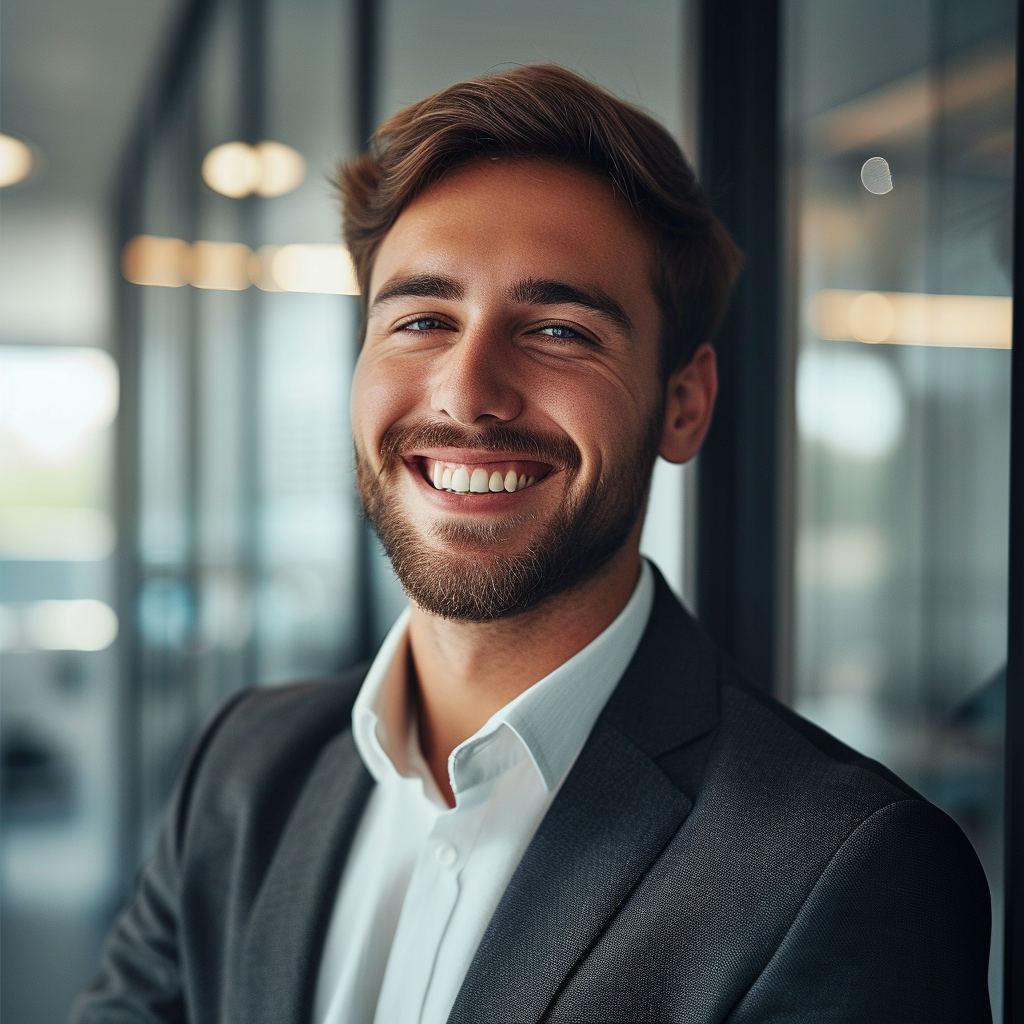 A smiling business man | Source: Midjourney