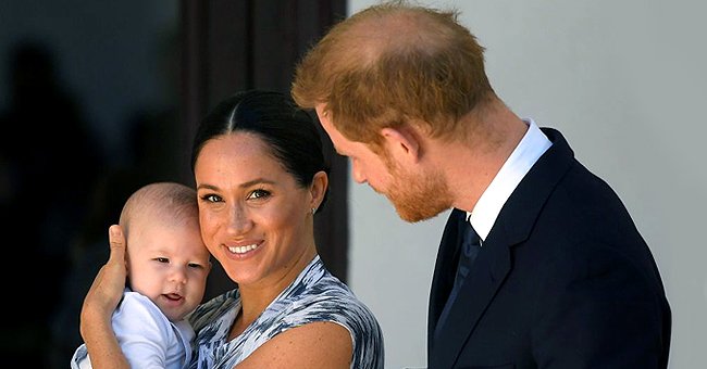 Meghan Markle, Archie and Prince Harry pictured visiting the Desmond & Leah Tutu Legacy Foundation, 2019, Cape Town. | Photo: Getty Images