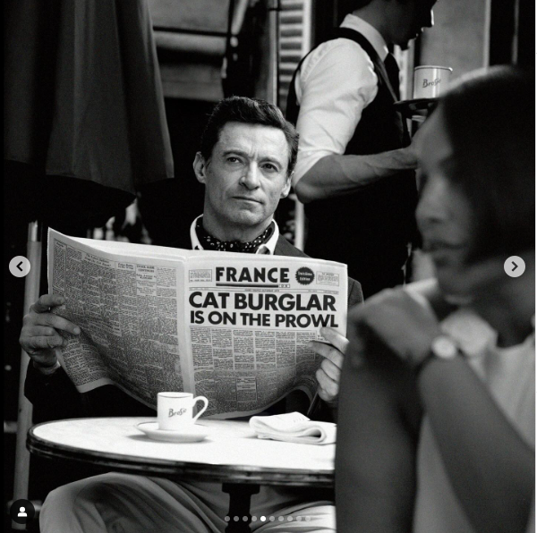 A photo of Hugh Jackman holding a newspaper posted on August 8, 2024 | Source: Instagram/blakelively