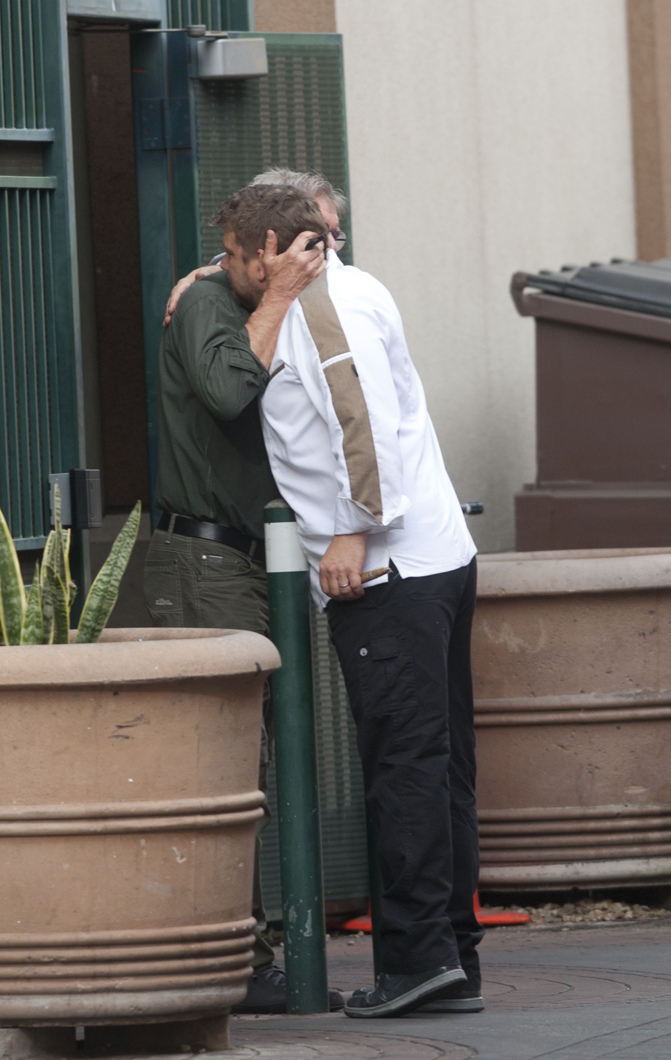 Harrison Ford and Benjamin Ford on January 24, 2014 in Los Angeles, California | Source: Getty Images