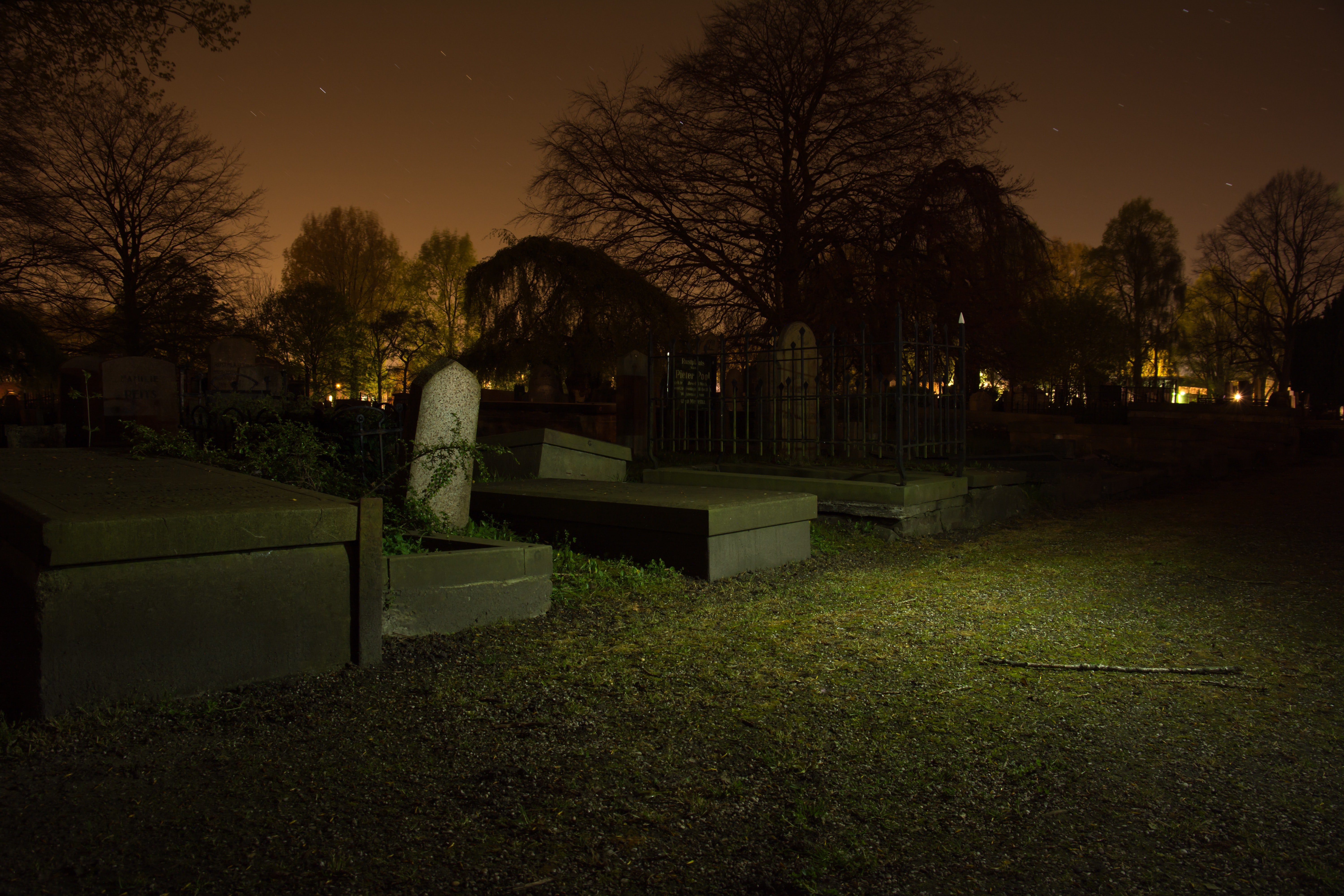 Cemetery at night. | Source: Pexels