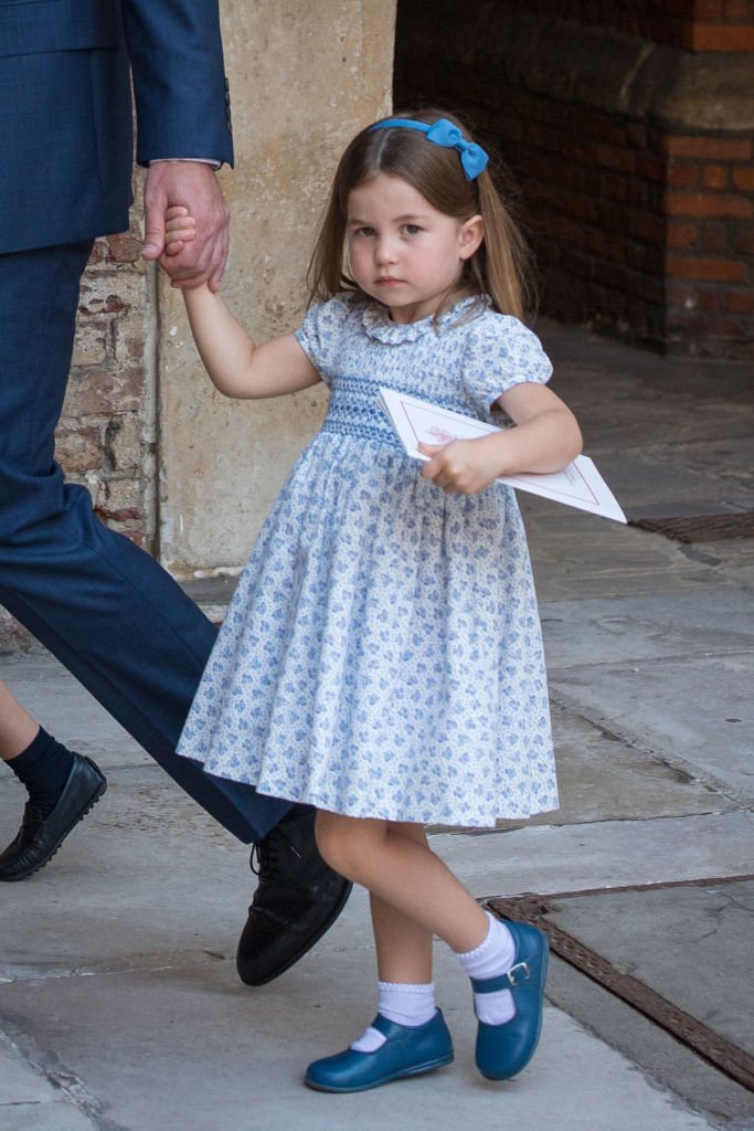Princess Charlotte of Cambridge leaves after Prince Louis of Cambridge's christening at the Chapel Royal, St James's Palace, London | Photo: Getty Images