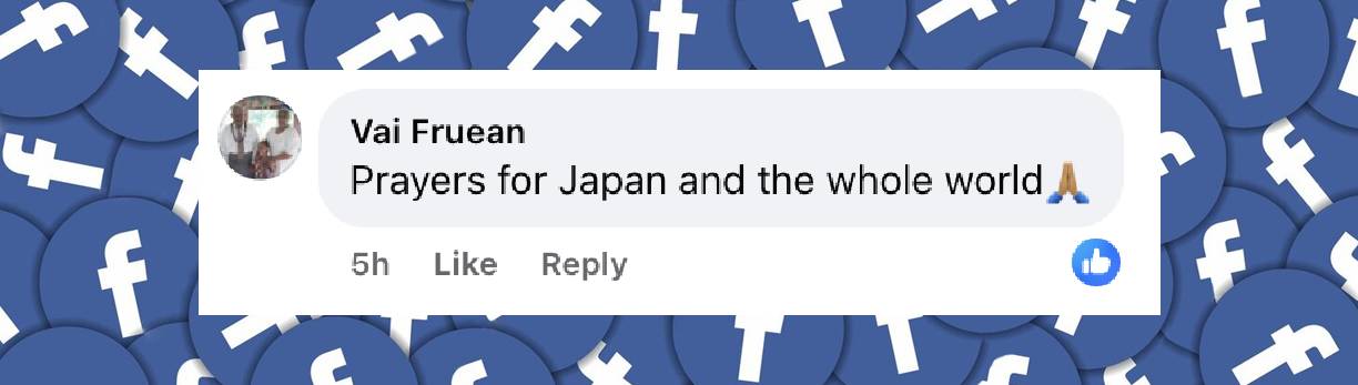 A netizen's comment on the recent 6.9 magnitude earthquake in Japan | Source: Facebook.com/Channel4News